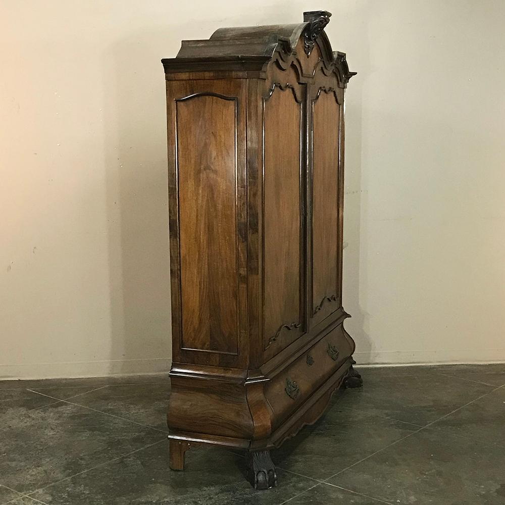 Baroque 18th Century Dutch Mahogany Armoire, Cabinet