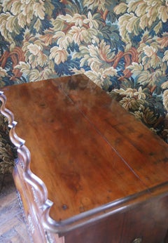 18th century Dutch mahogany bombe commode