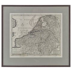 18th Century Dutch Map of the Seventeen Provinces by Isaak Tirion, circa 1750