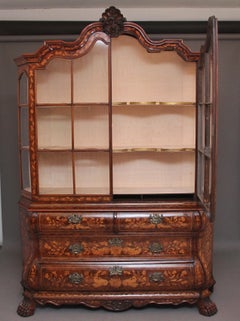 18th Century Dutch Marquetry and Walnut Cabinet
