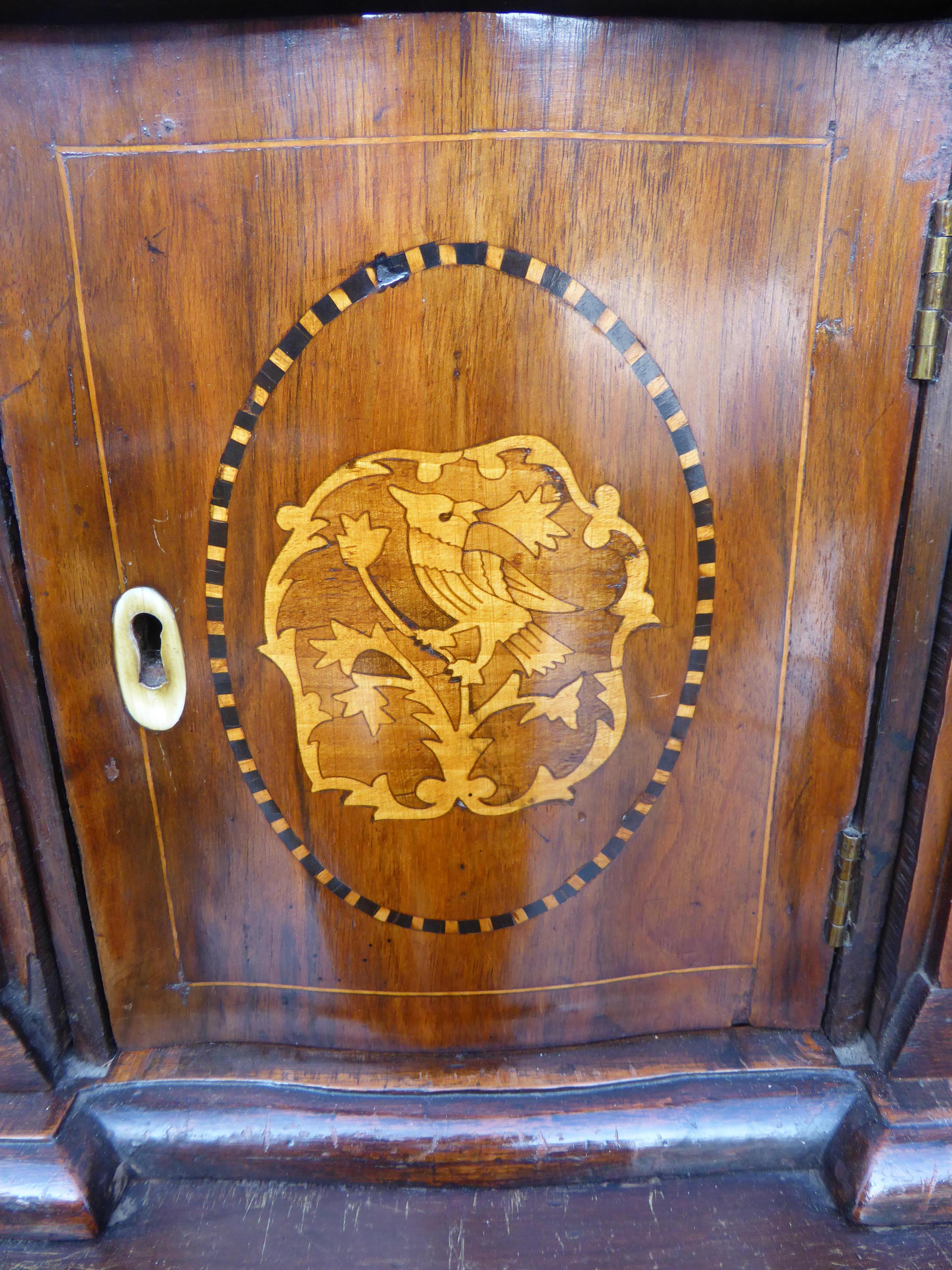 18th Century Dutch Marquetry Bombé Bureau For Sale 4