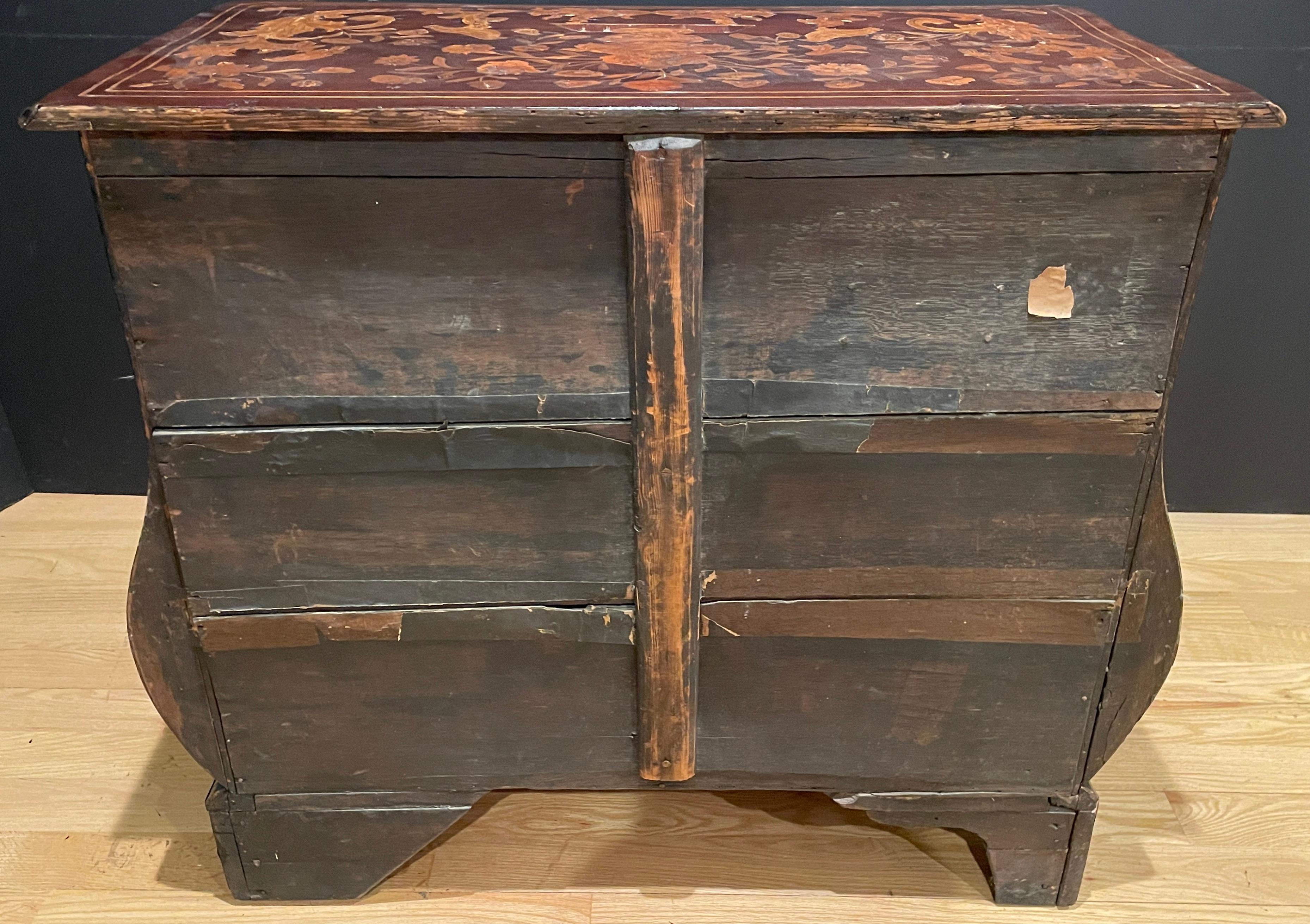 18th Century Dutch Marquetry Commode 4