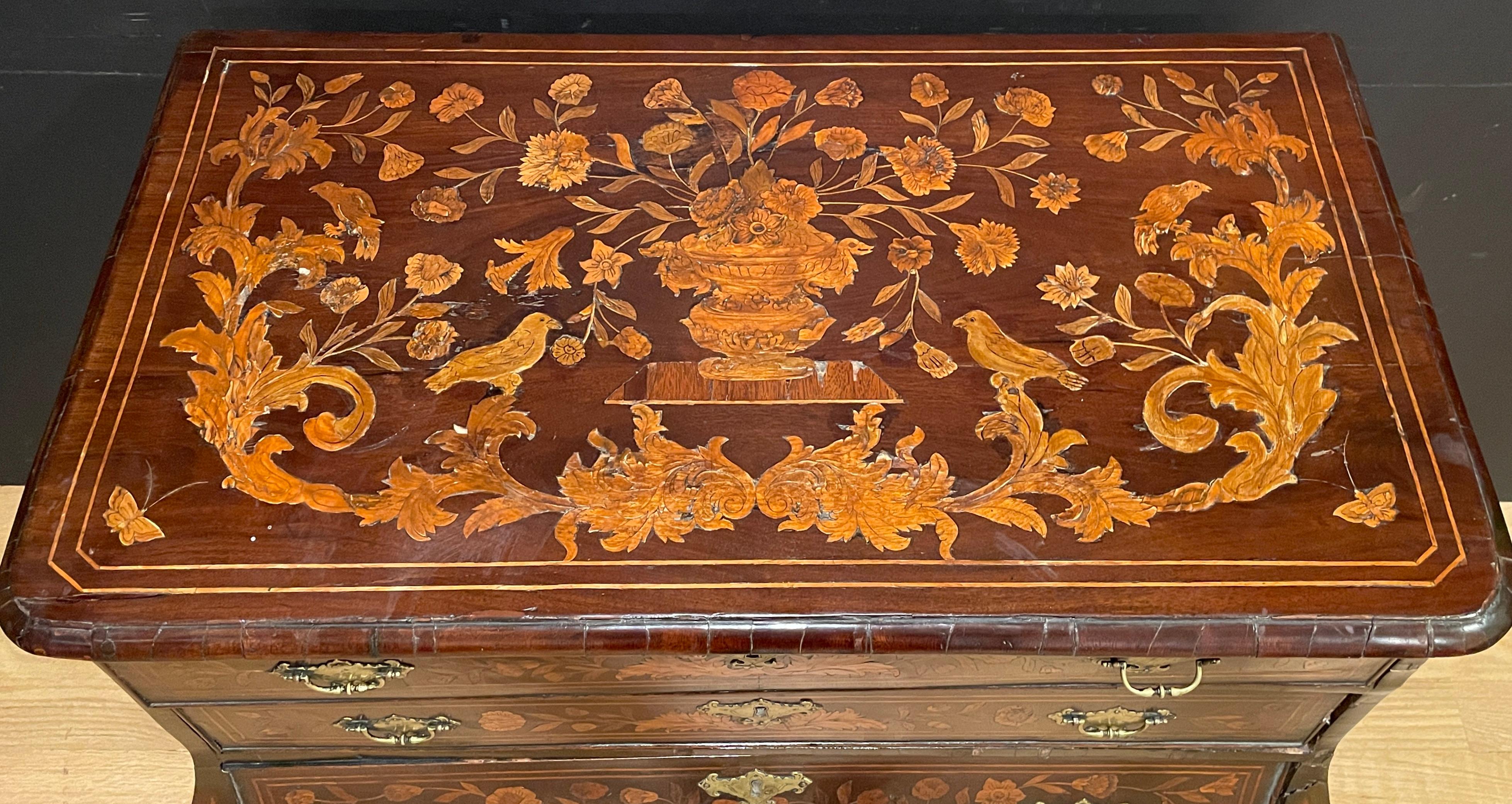 Inlay 18th Century Dutch Marquetry Commode
