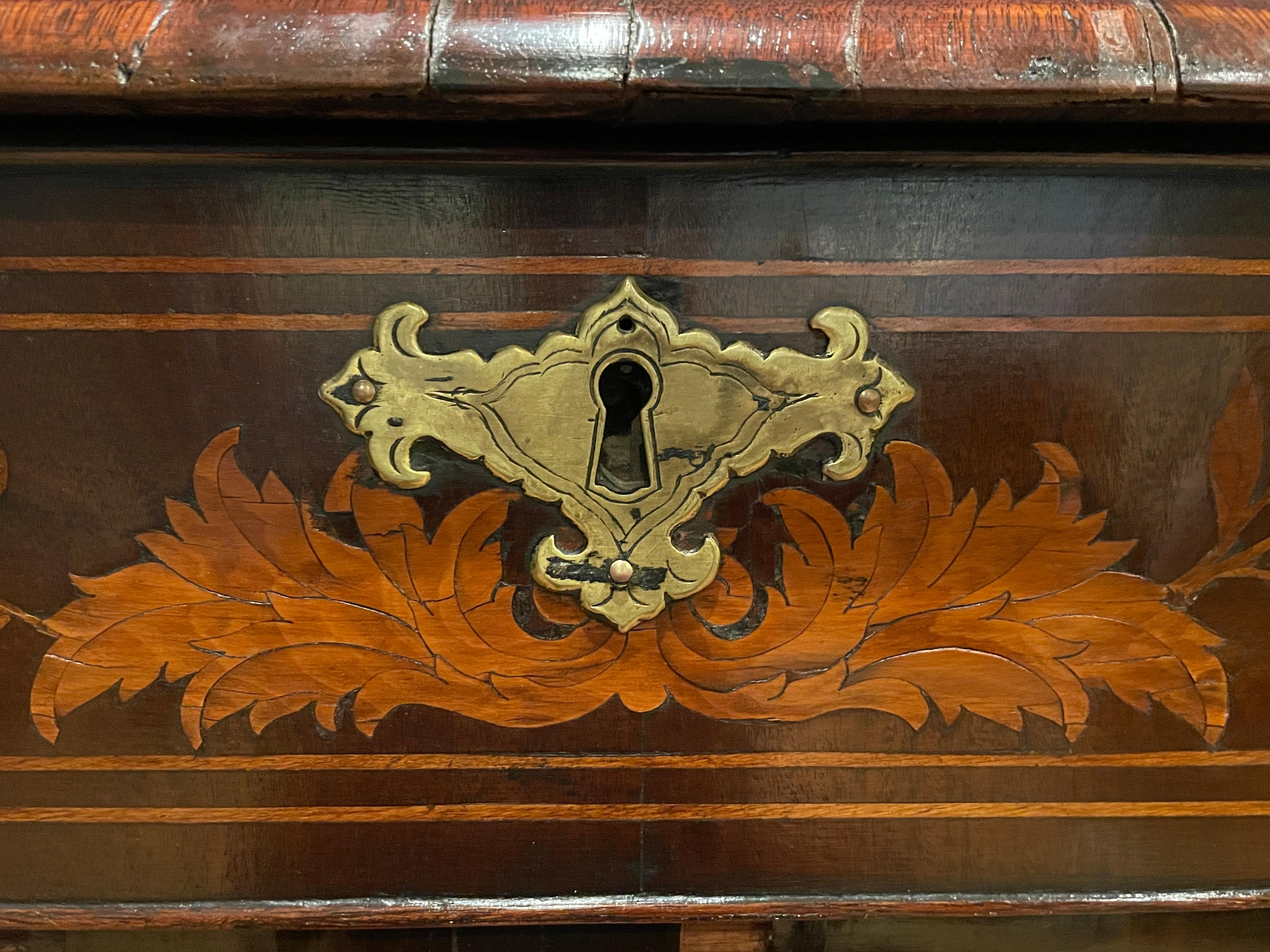 Wood 18th Century Dutch Marquetry Commode