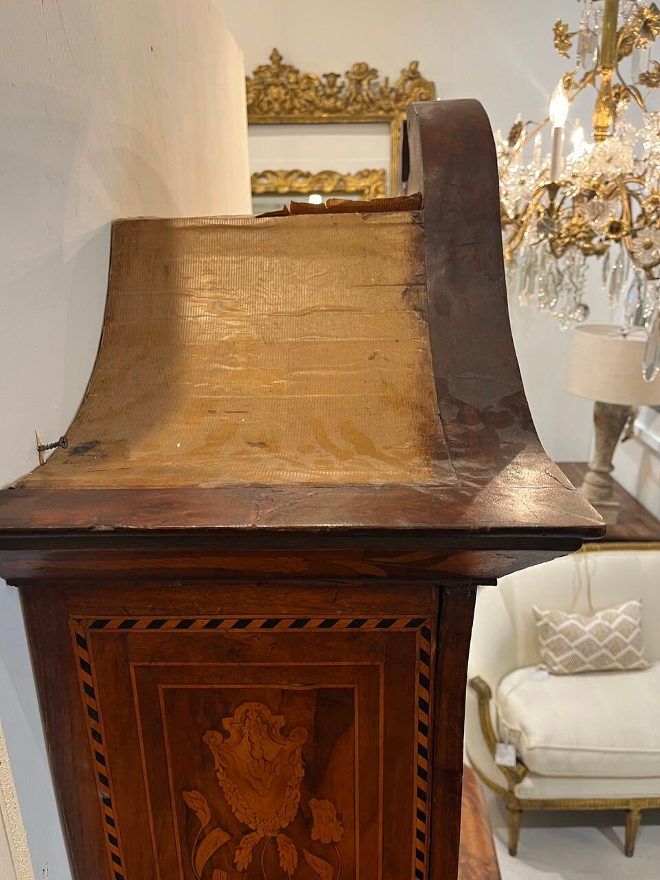 18th Century Dutch Marquetry Drop Front Secretaire For Sale 12