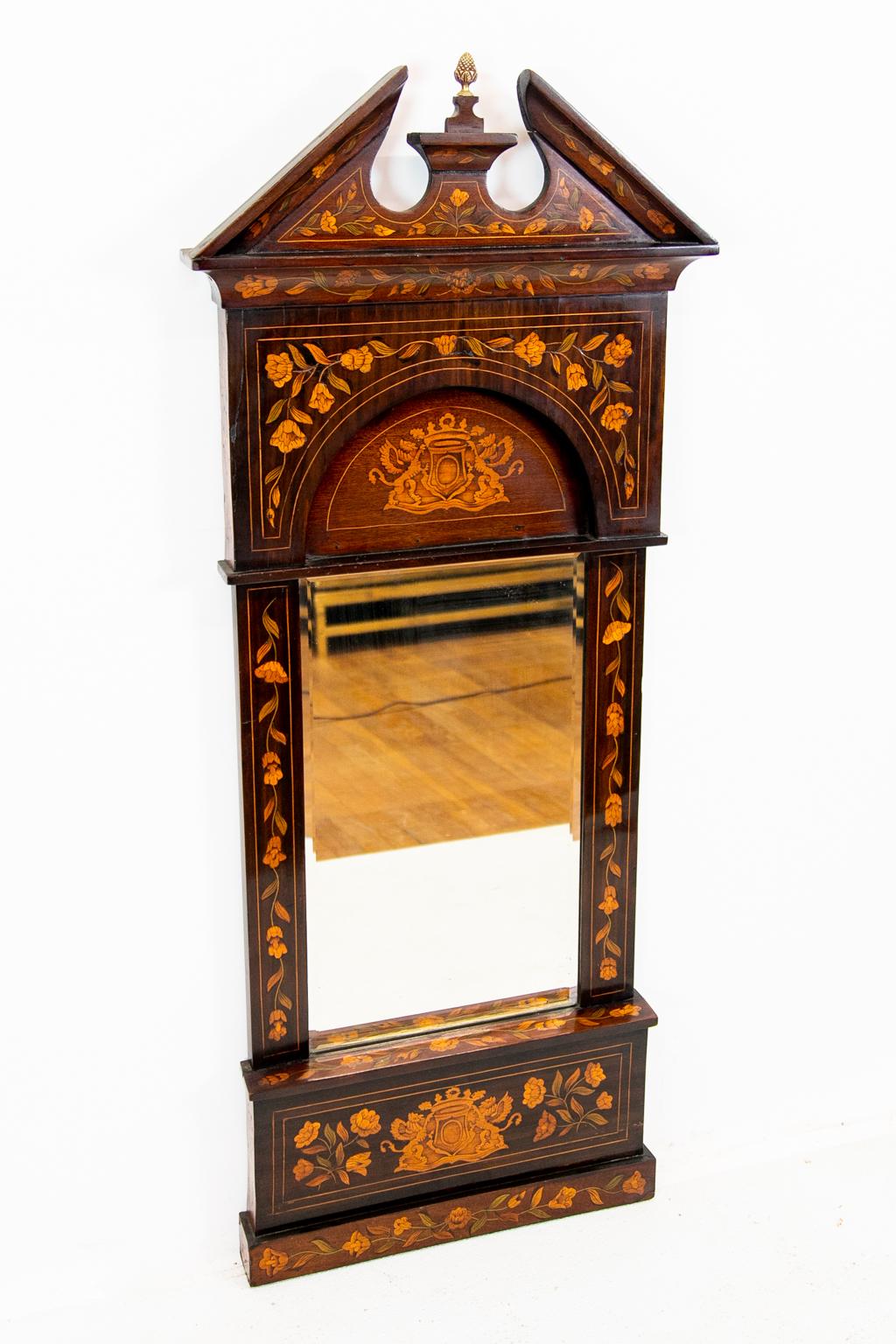 Inlay 18th Century Dutch Marquetry Mirror