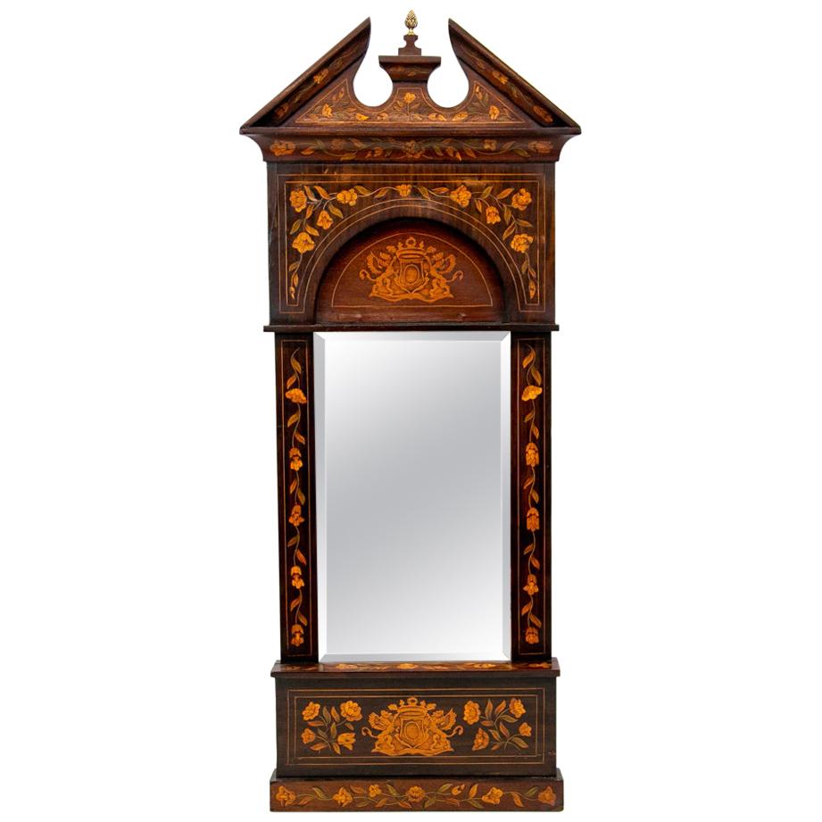 18th Century Dutch Marquetry Mirror For Sale