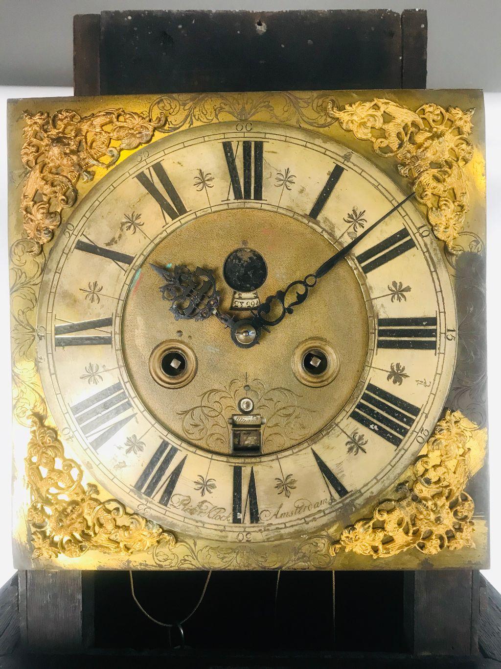 18th Century Dutch Marquetry Tall Clock In Good Condition In Plymouth, MA