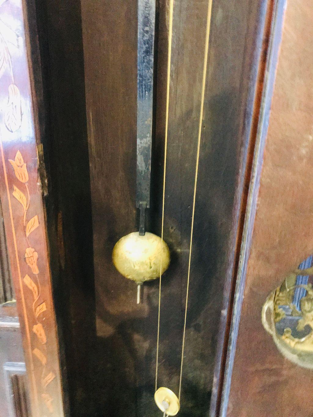 Brass 18th Century Dutch Marquetry Tall Clock