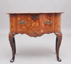 18th Century Dutch Marquetry Walnut Side Table