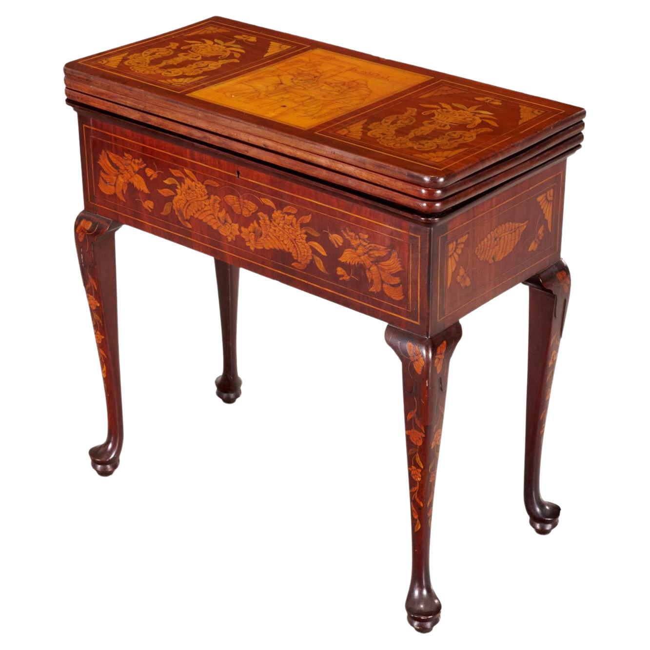 Table à jeux mécanique hollandaise du 18e siècle à trois plateaux en vente