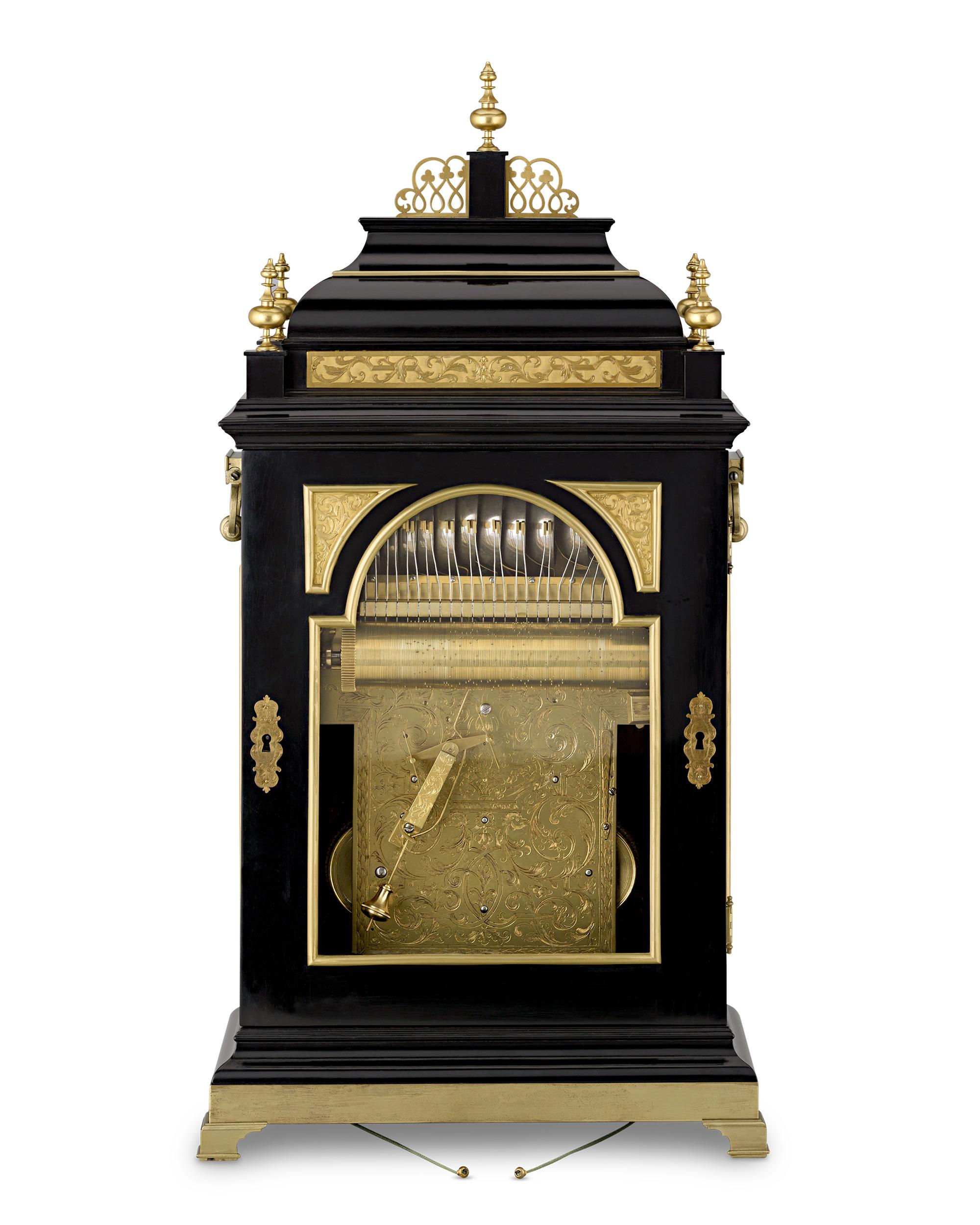 18th Century and Earlier 18th Century Dutch Musical Bracket Clock For Sale