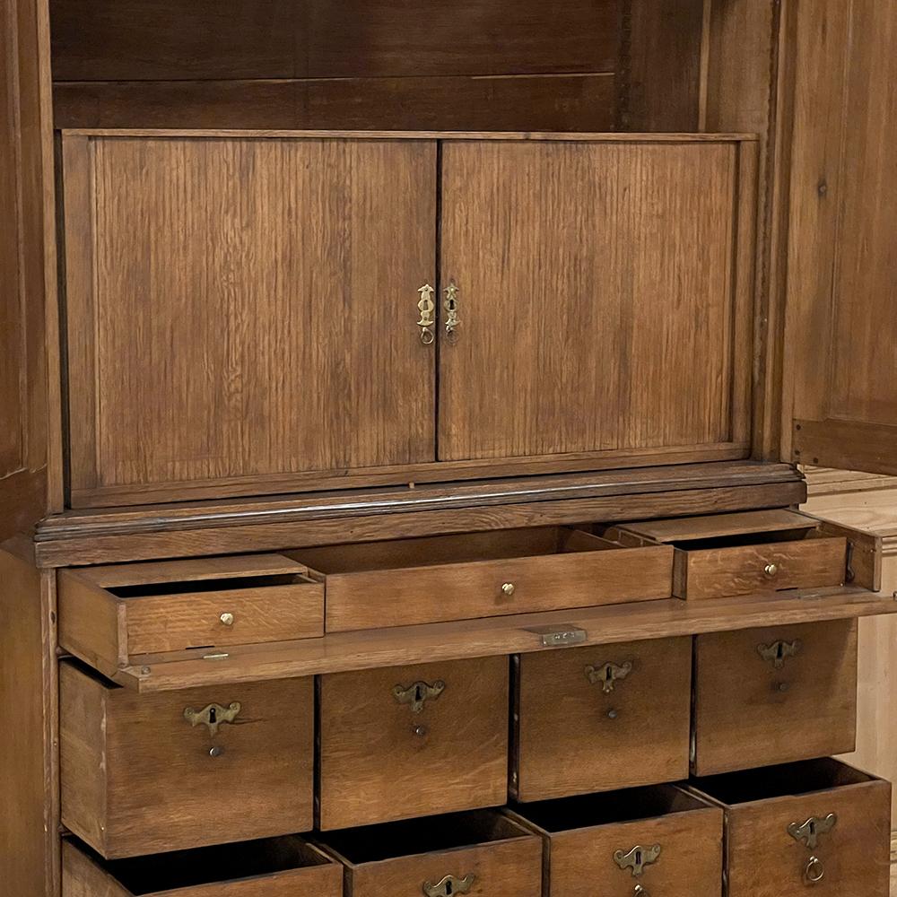 Laiton Armoire d'apothicaire néoclassique hollandaise du 18ème siècle, secrétaire en vente