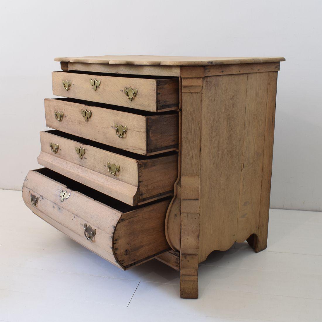 18th Century Dutch Oak Bombe Chest of Drawers 2