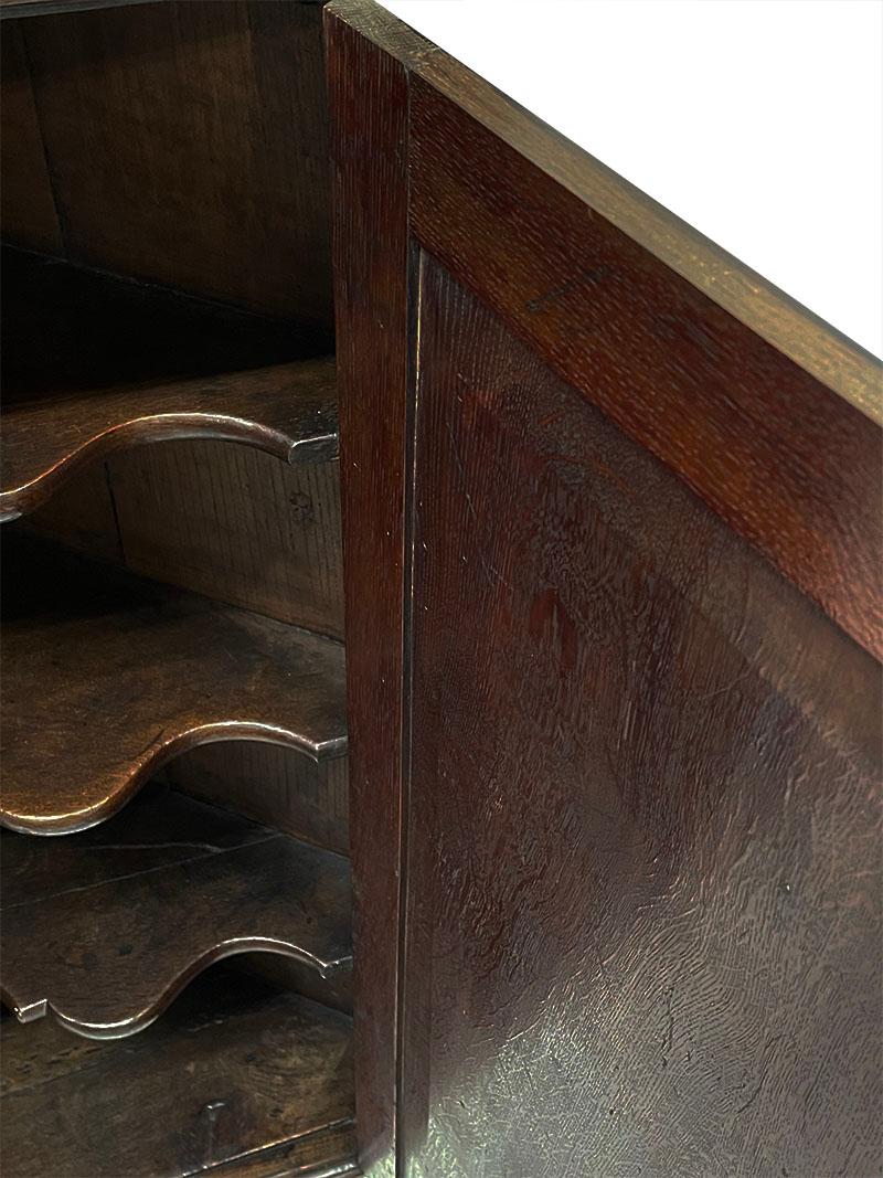 18th Century Dutch Oak Hanging Corner Cabinet For Sale 5