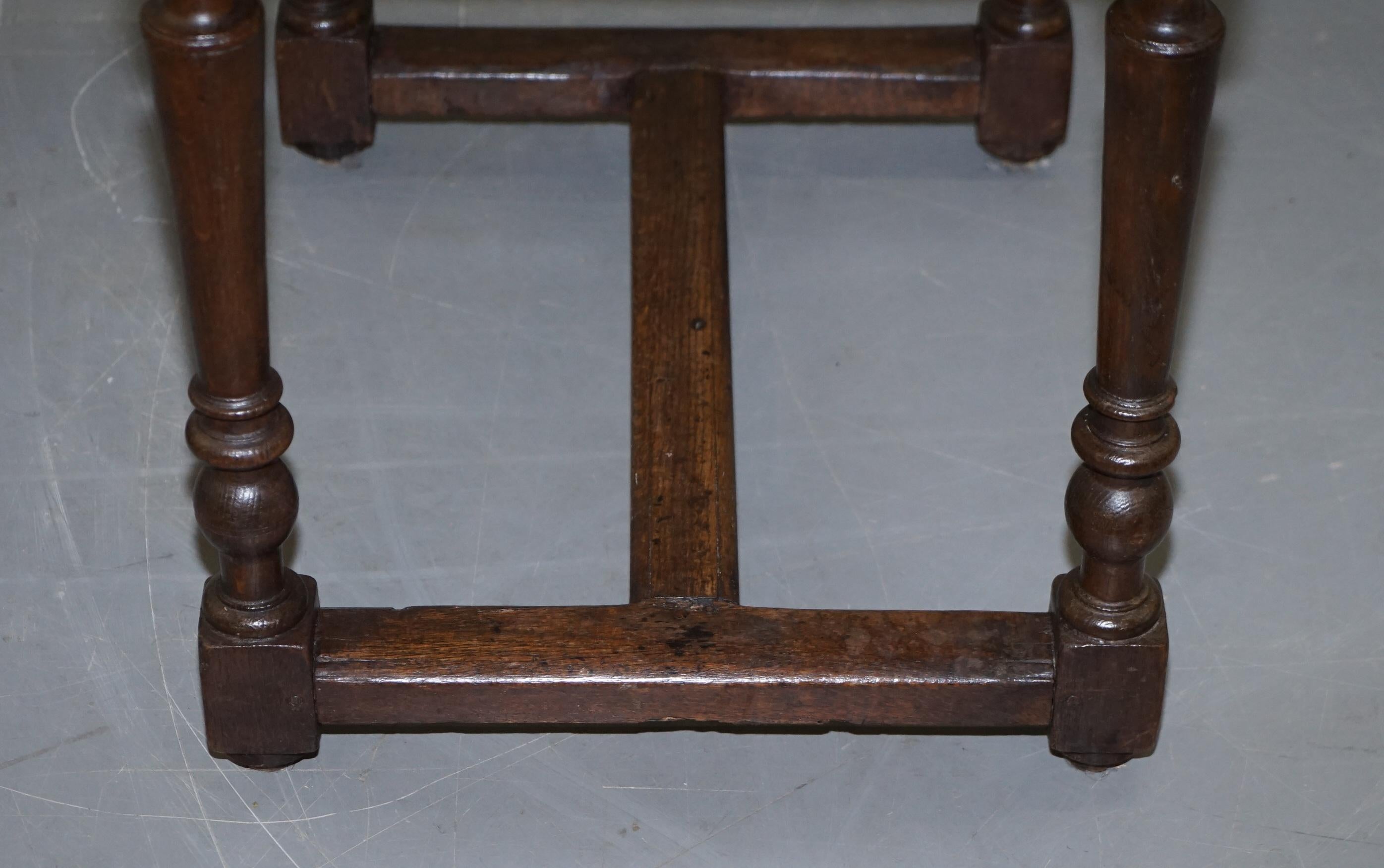 18th Century Dutch Oak Occasional Side Table with Single Drawer Lovely Timber For Sale 3