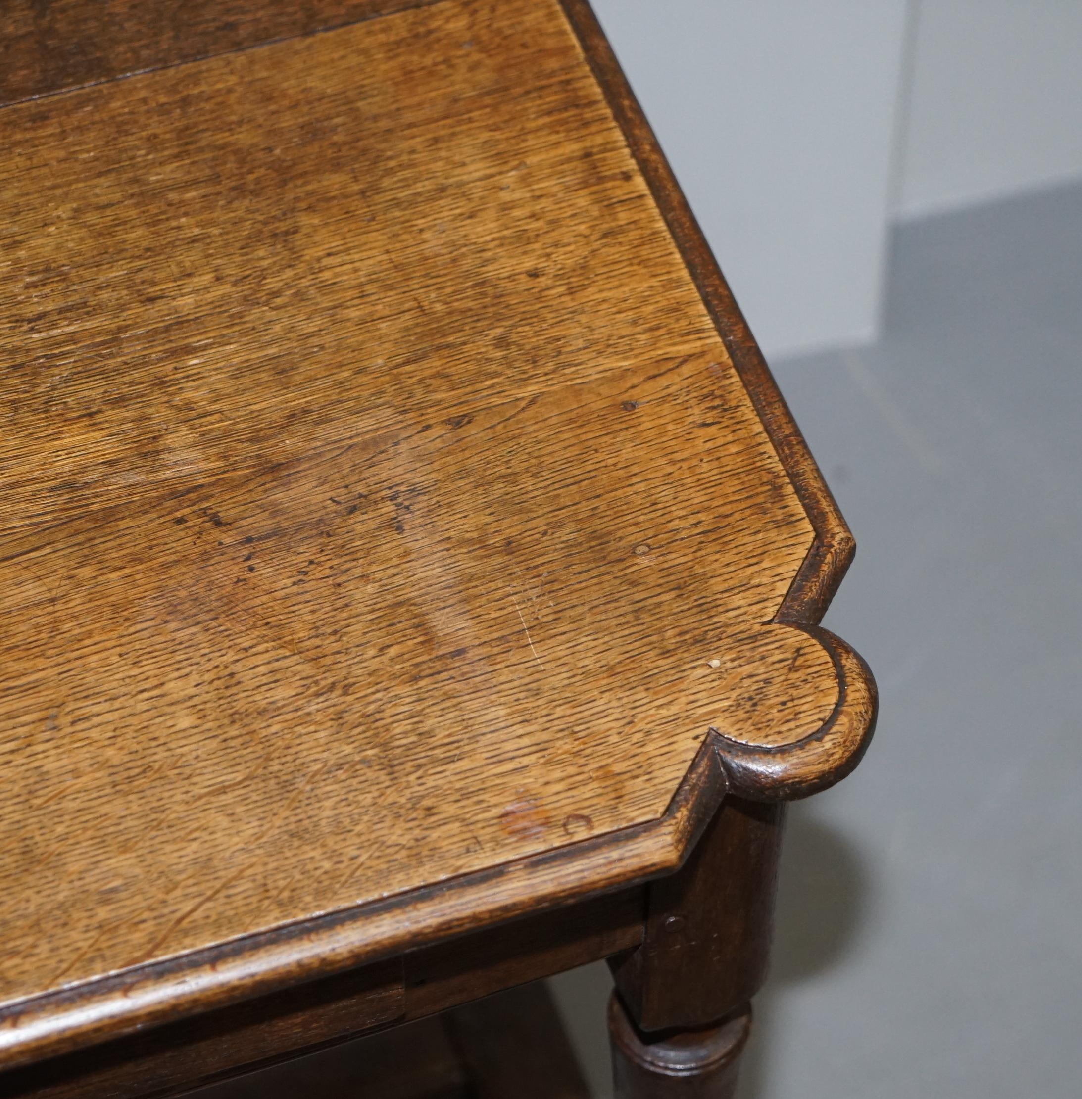 Danish 18th Century Dutch Oak Occasional Side Table with Single Drawer Lovely Timber For Sale