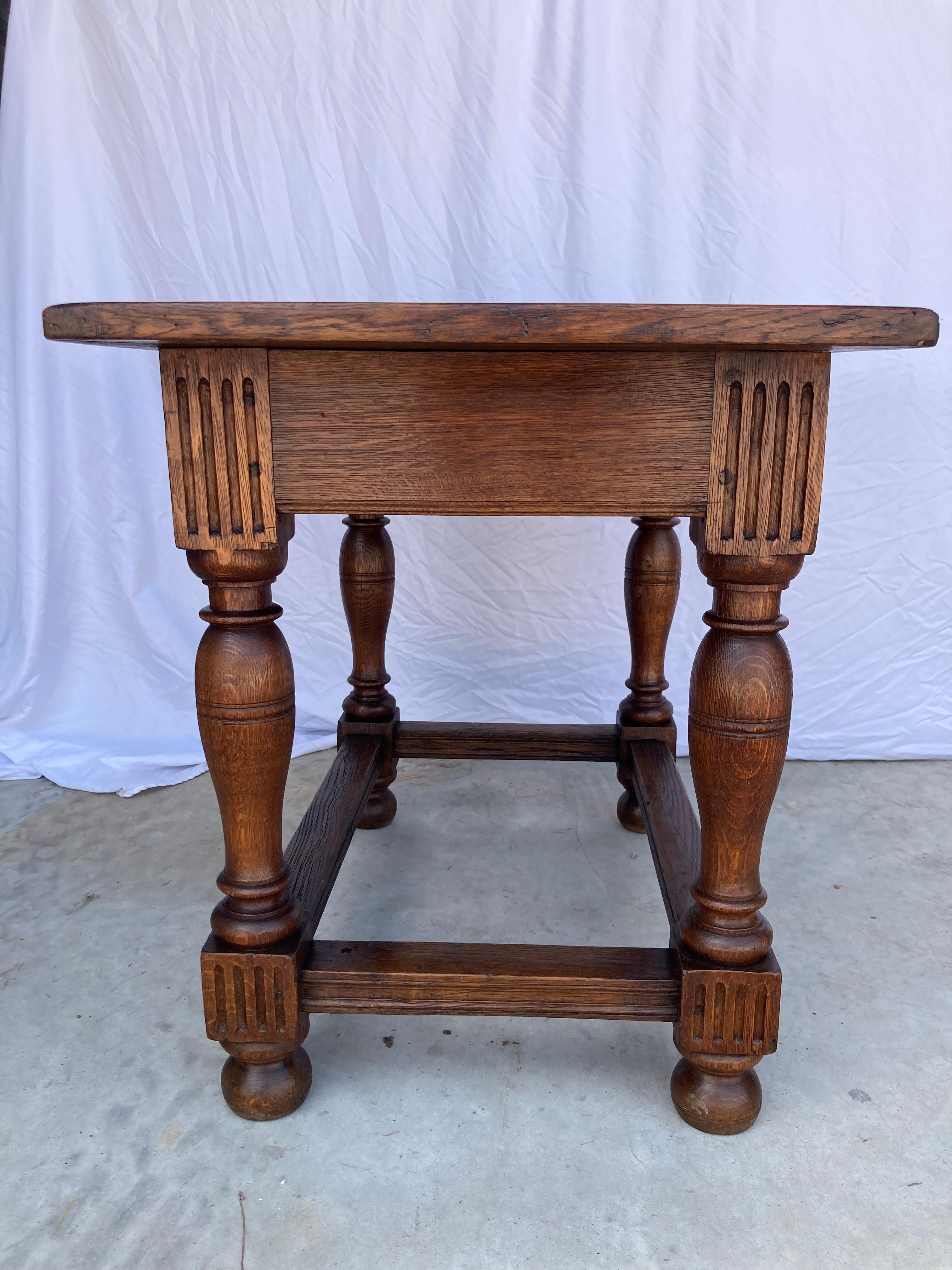 18th Century Dutch Oak Side Table 1