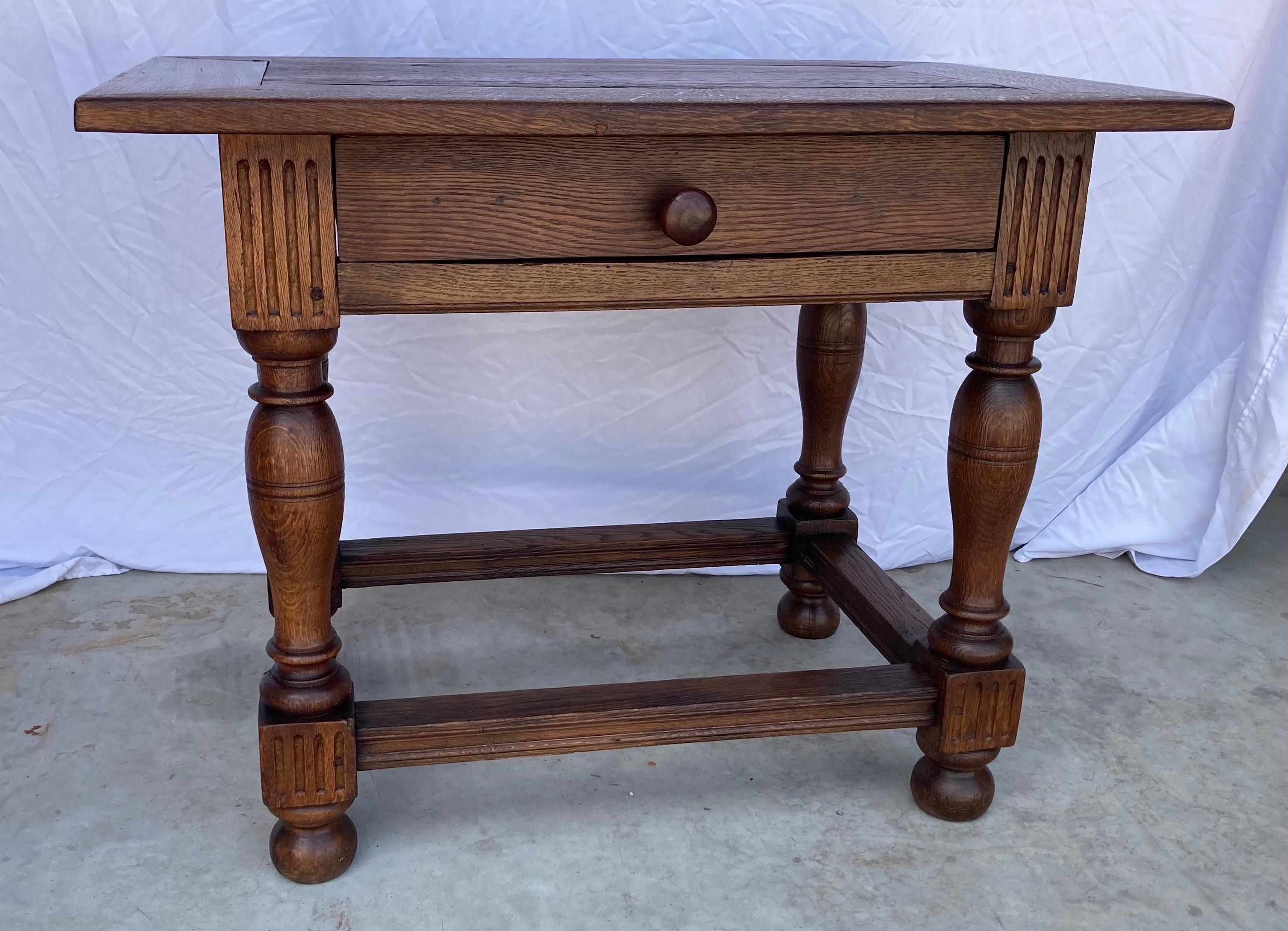 18th Century Dutch Oak Side Table 2