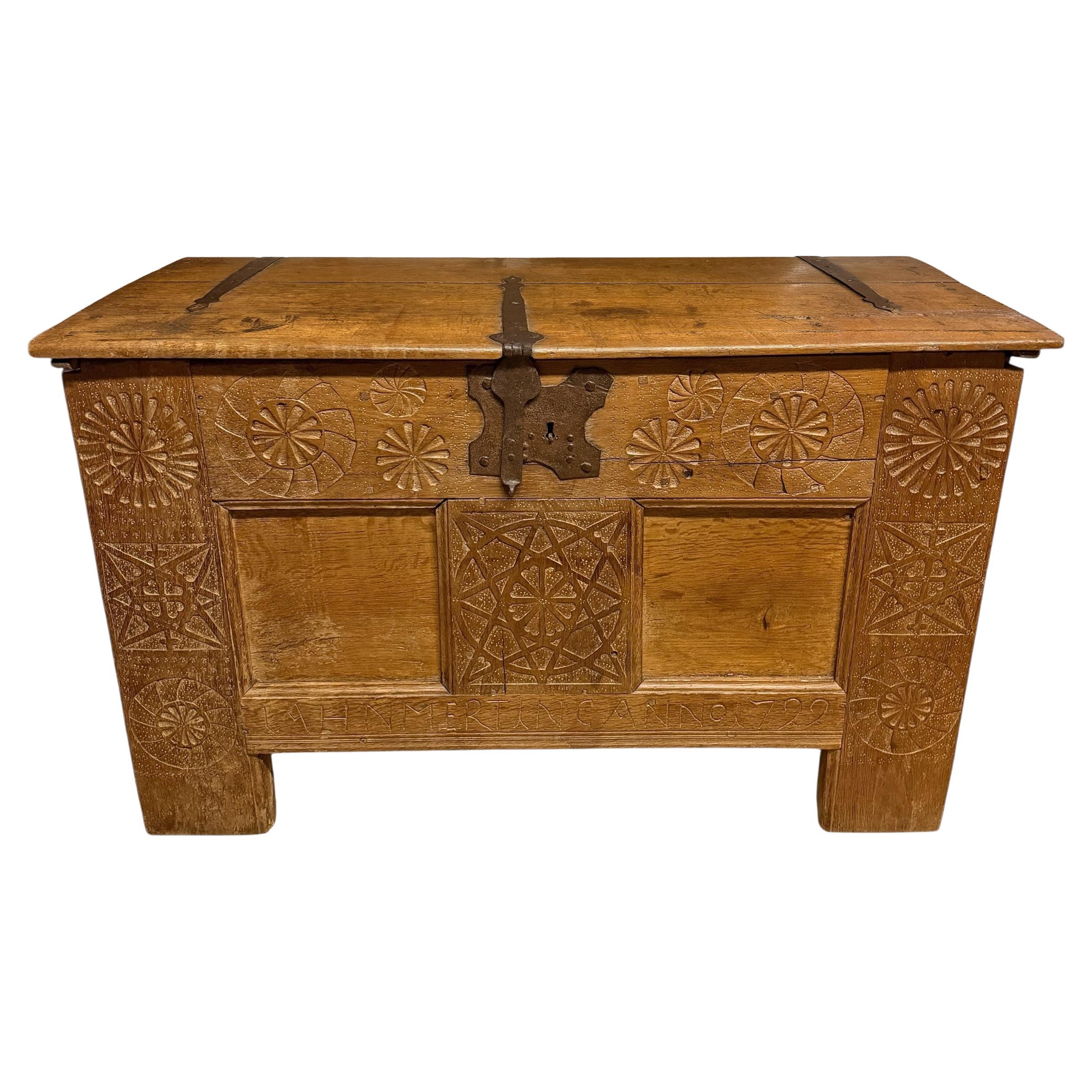 18th Century Dutch Oak Trunk