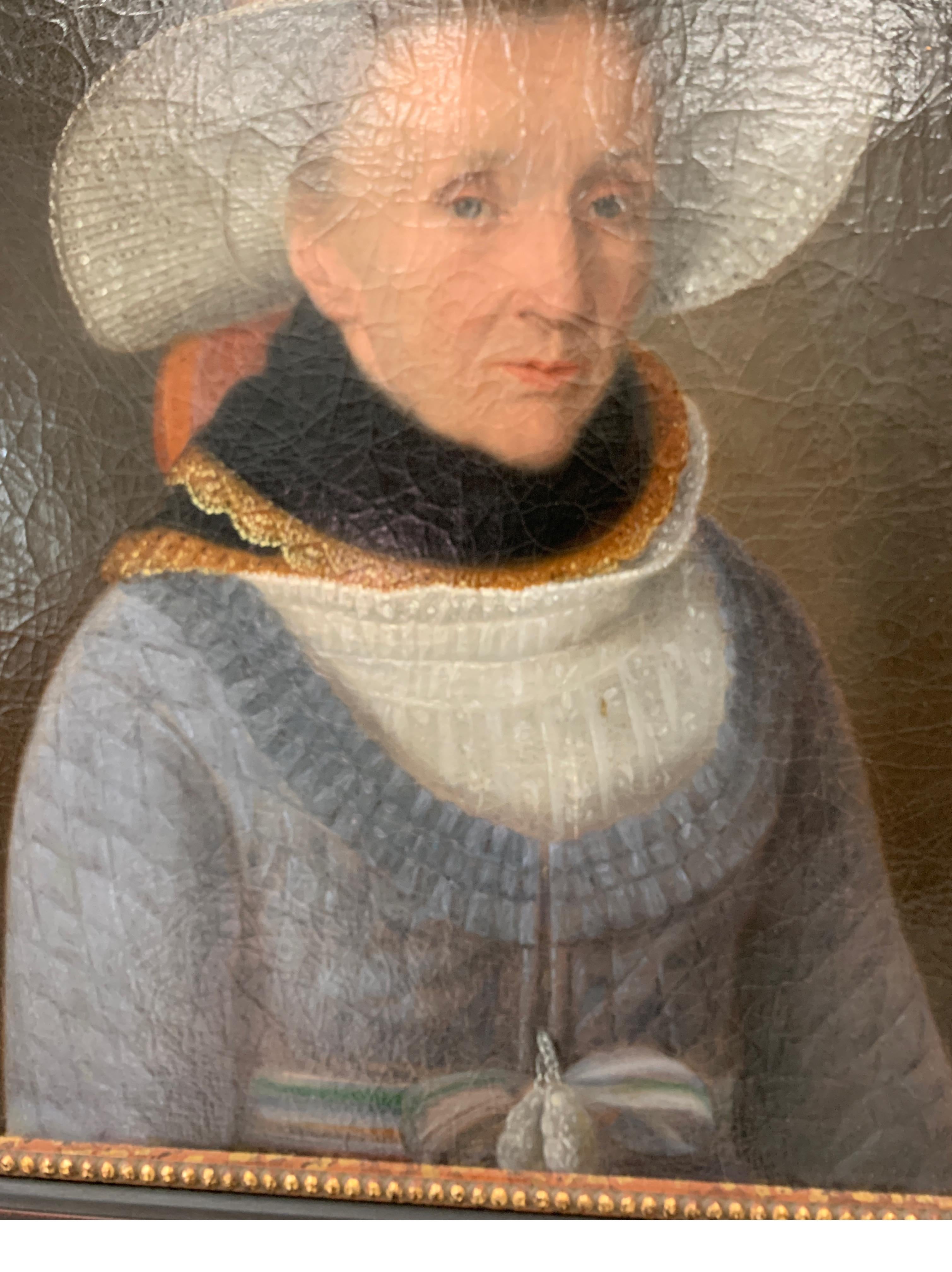 18th Century Dutch Oil on Canvas Portrait of a Wealthy Lady In Good Condition In Lambertville, NJ