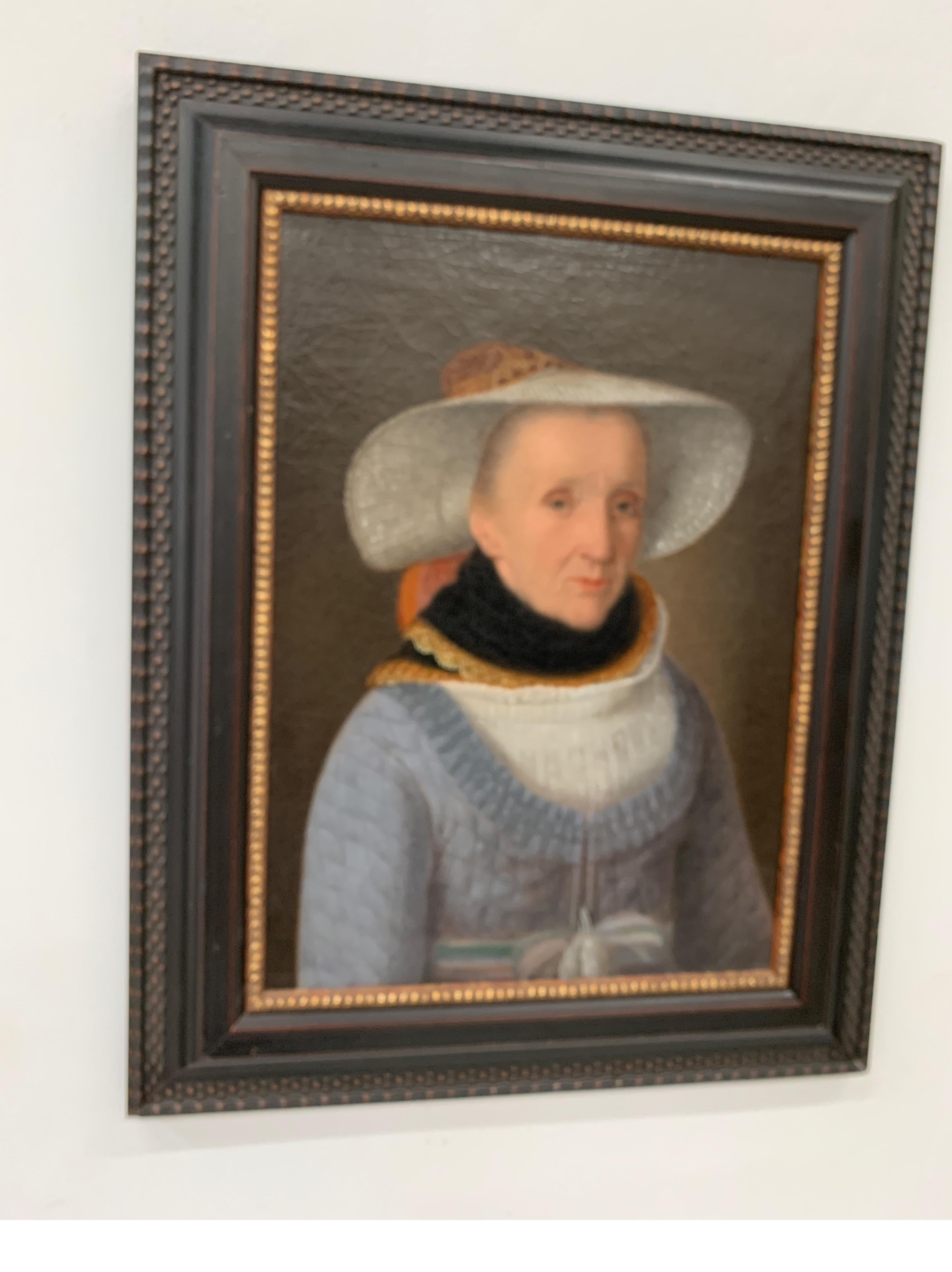 18th Century and Earlier 18th Century Dutch Oil on Canvas Portrait of a Wealthy Lady
