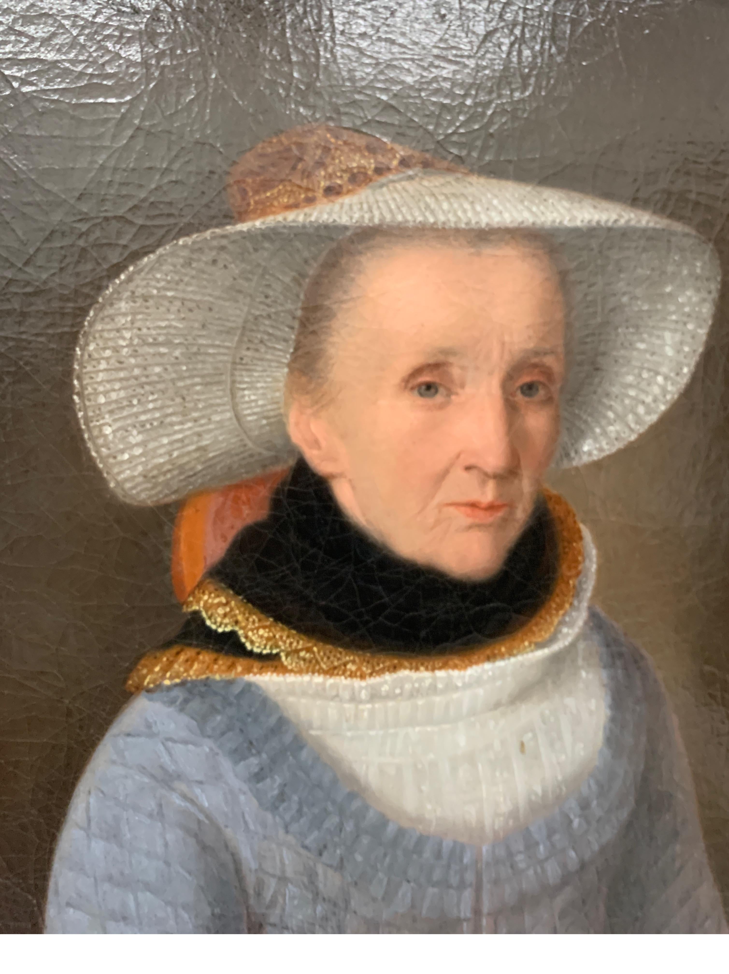 18th Century Dutch Oil on Canvas Portrait of a Wealthy Lady 1
