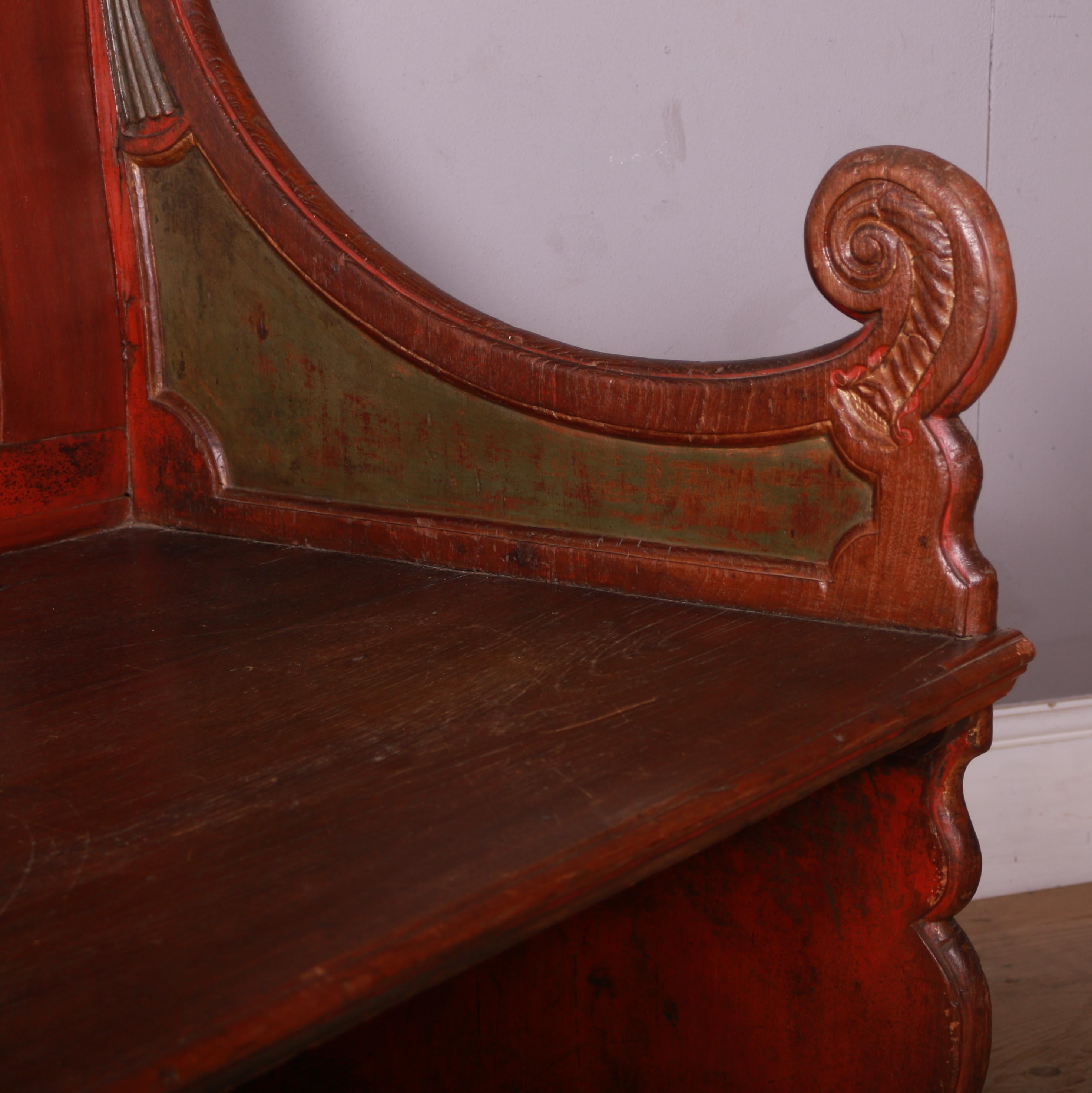 18th Century Dutch Original Painted Bench For Sale 5