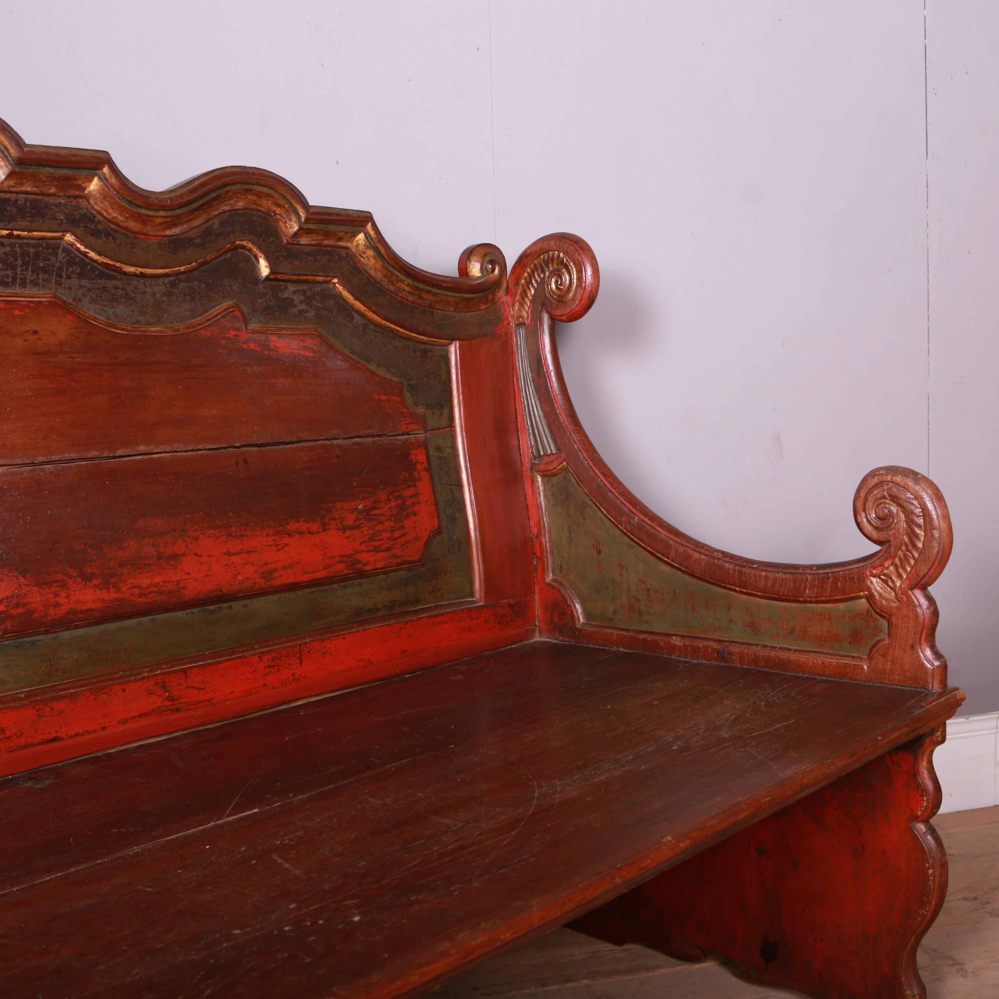18th Century Dutch Original Painted Bench For Sale 6