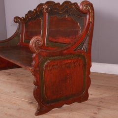 18th Century Dutch Original Painted Bench