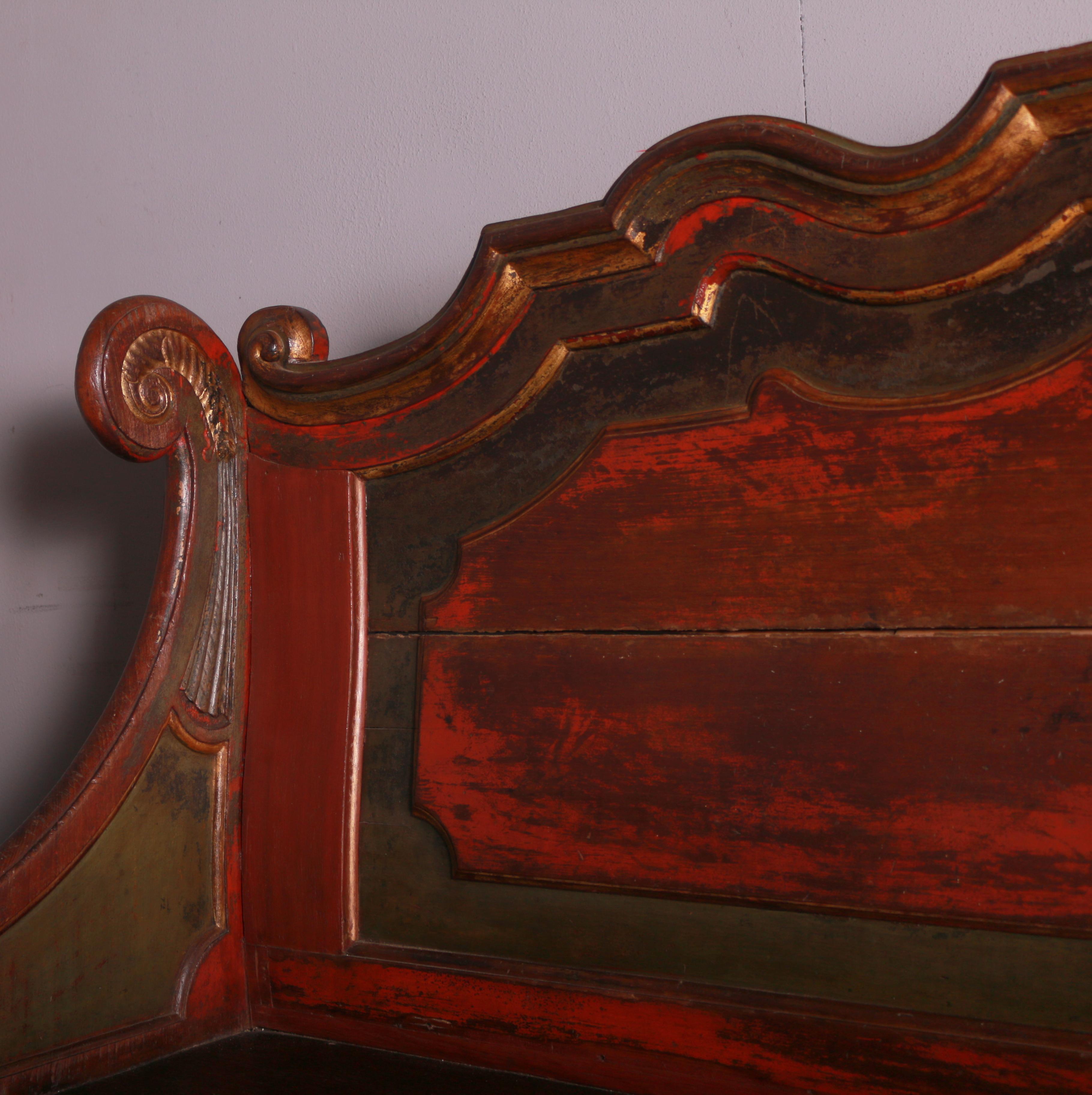 18th Century Dutch Original Painted Bench For Sale 1