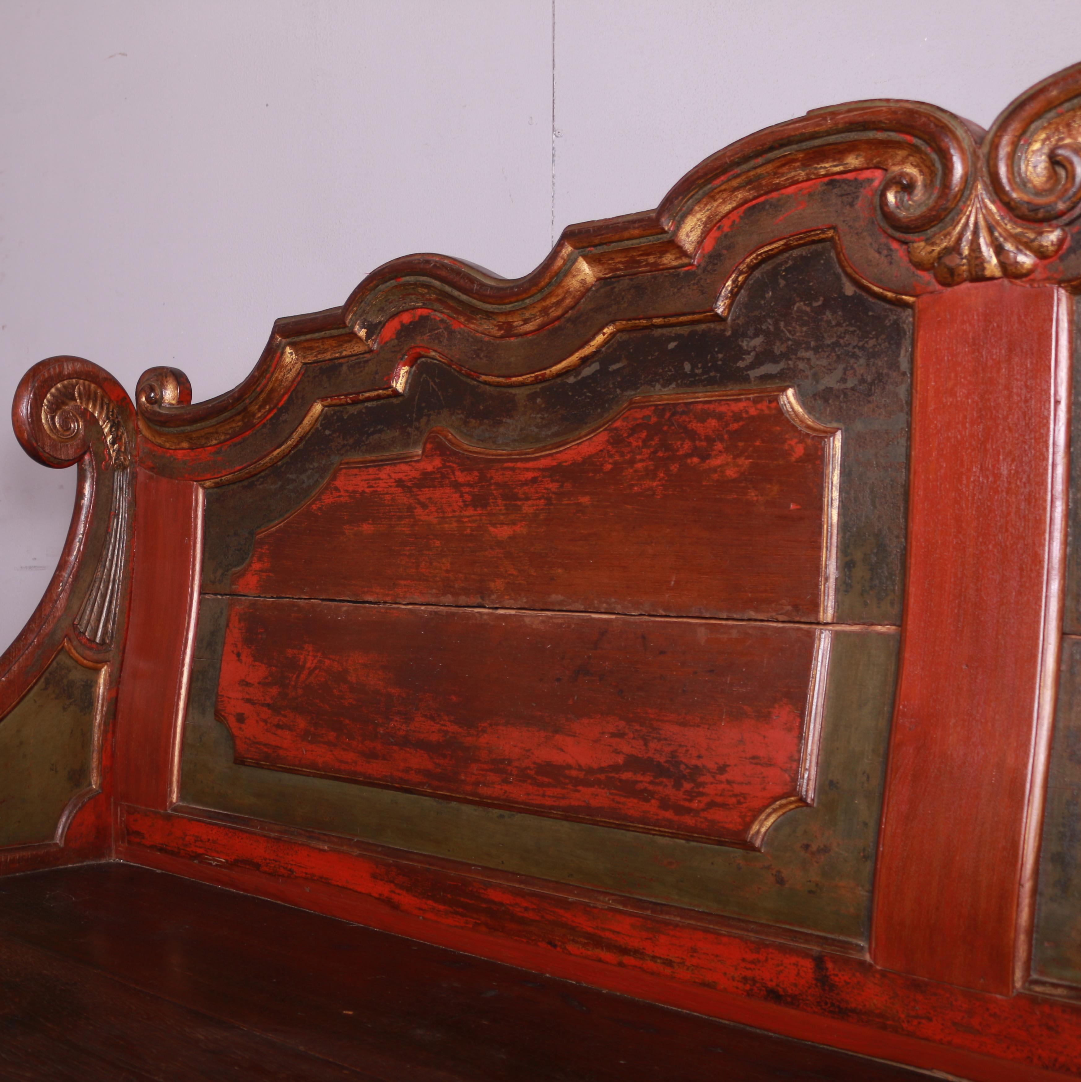 18th Century Dutch Original Painted Bench For Sale 3