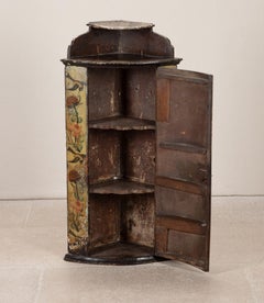 18th Century Dutch Painted Corner Cupboard