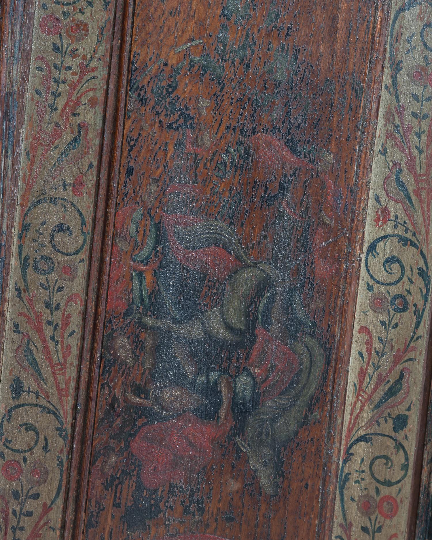 18th Century Dutch Painted Fire Screen, Dated 1780 2