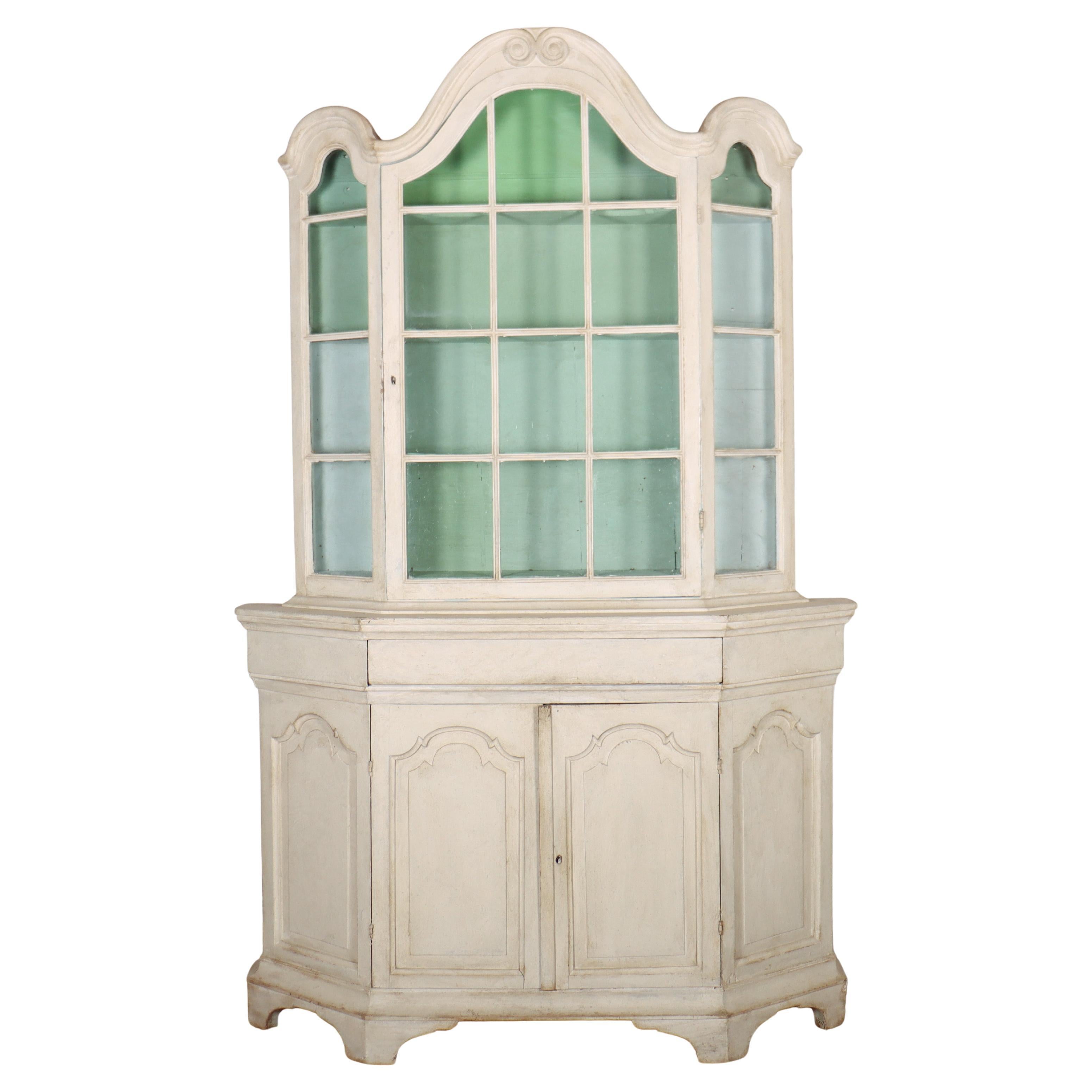 18th Century Dutch Painted Vitrine