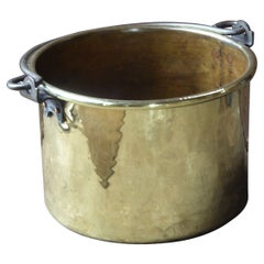 18th Century Dutch Polished Brass Firewood Basket Louis XV Period