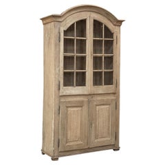 18th Century French Provincial Stripped Oak Bookcase