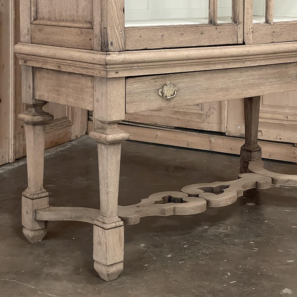 18th Century Dutch Raised Cabinet ~ Bookcase in Stripped Oak 6