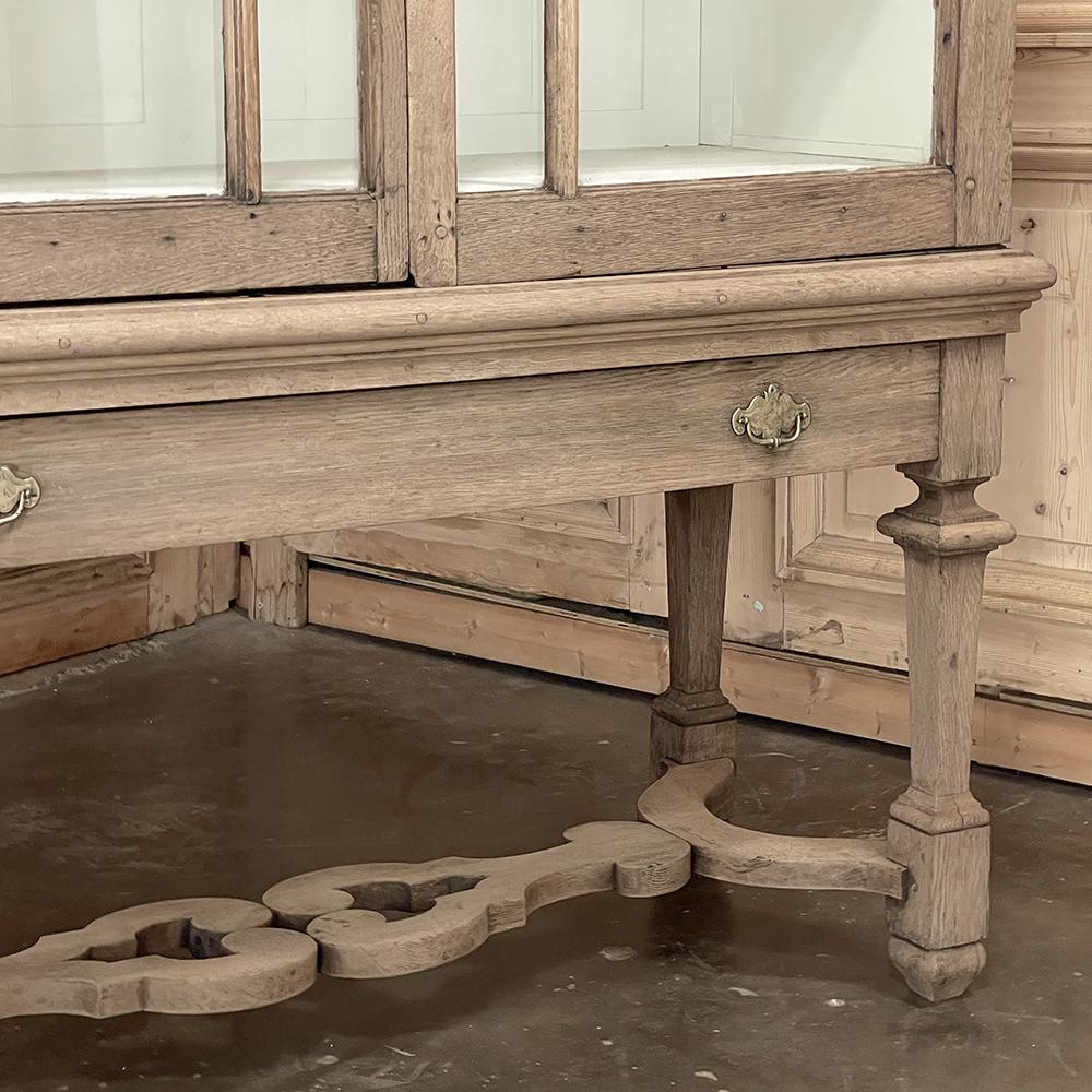 18th Century Dutch Raised Cabinet ~ Bookcase in Stripped Oak 8