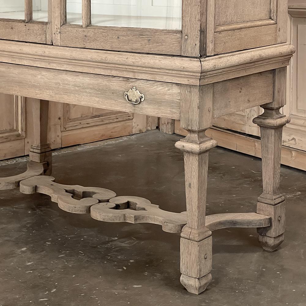 18th Century Dutch Raised Cabinet ~ Bookcase in Stripped Oak 10