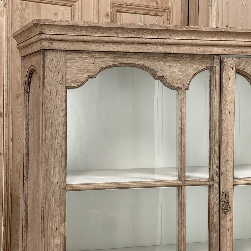 18th Century Dutch Raised Cabinet ~ Bookcase in Stripped Oak 3