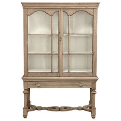 18th Century Dutch Raised Cabinet ~ Bookcase in Stripped Oak