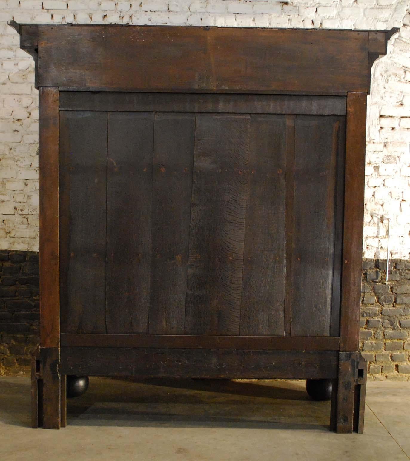 18th Century Dutch Renaissance Oak Cabinet For Sale 9