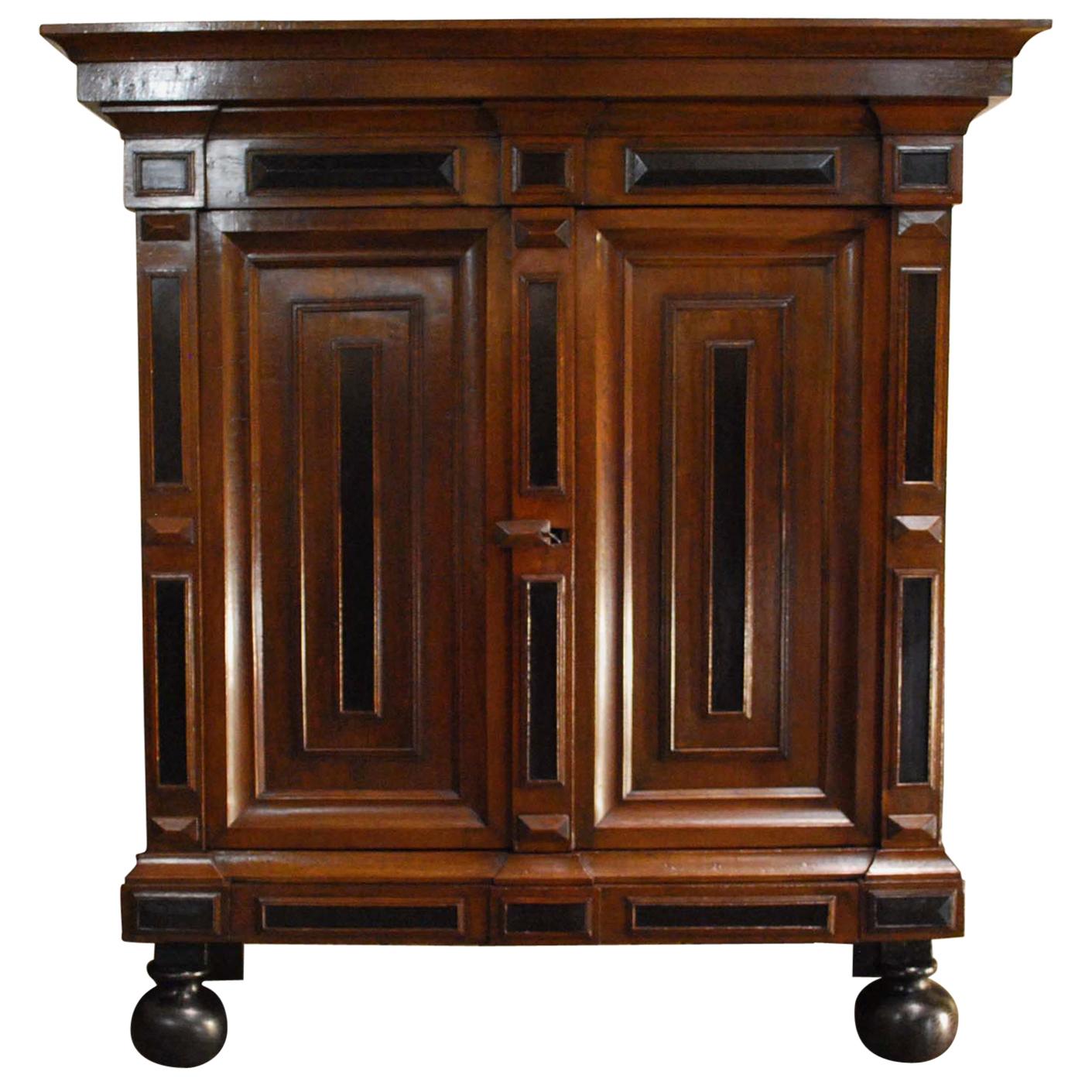 18th Century Dutch Renaissance Oak Cabinet For Sale