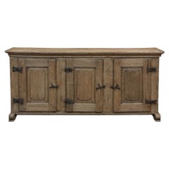 18th Century Dutch Rustic Oak Buffet ~ Credenza with Wrought Iron