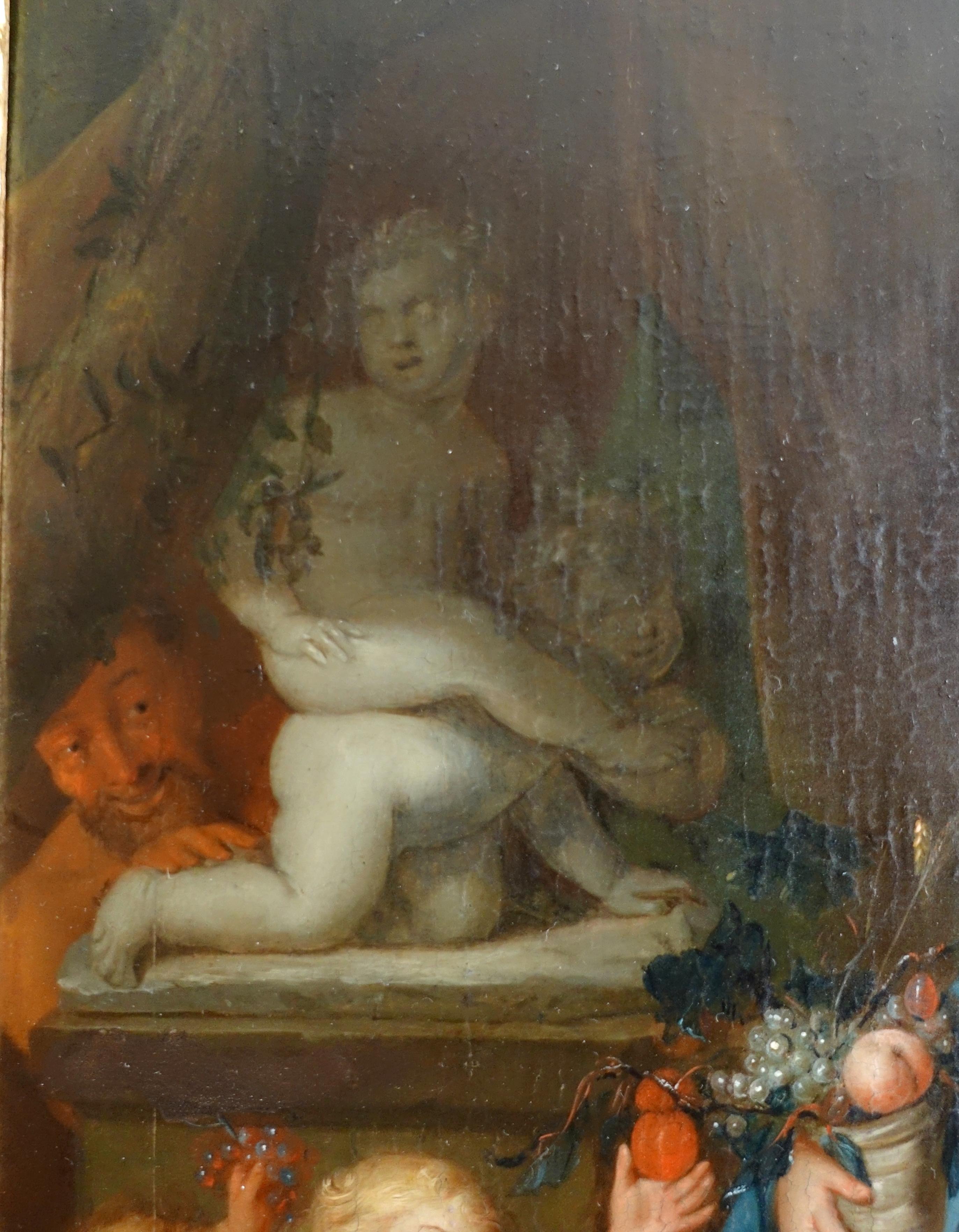 18th century Dutch school attributed to Mattheus Terwesten : allegory of wealth For Sale 3