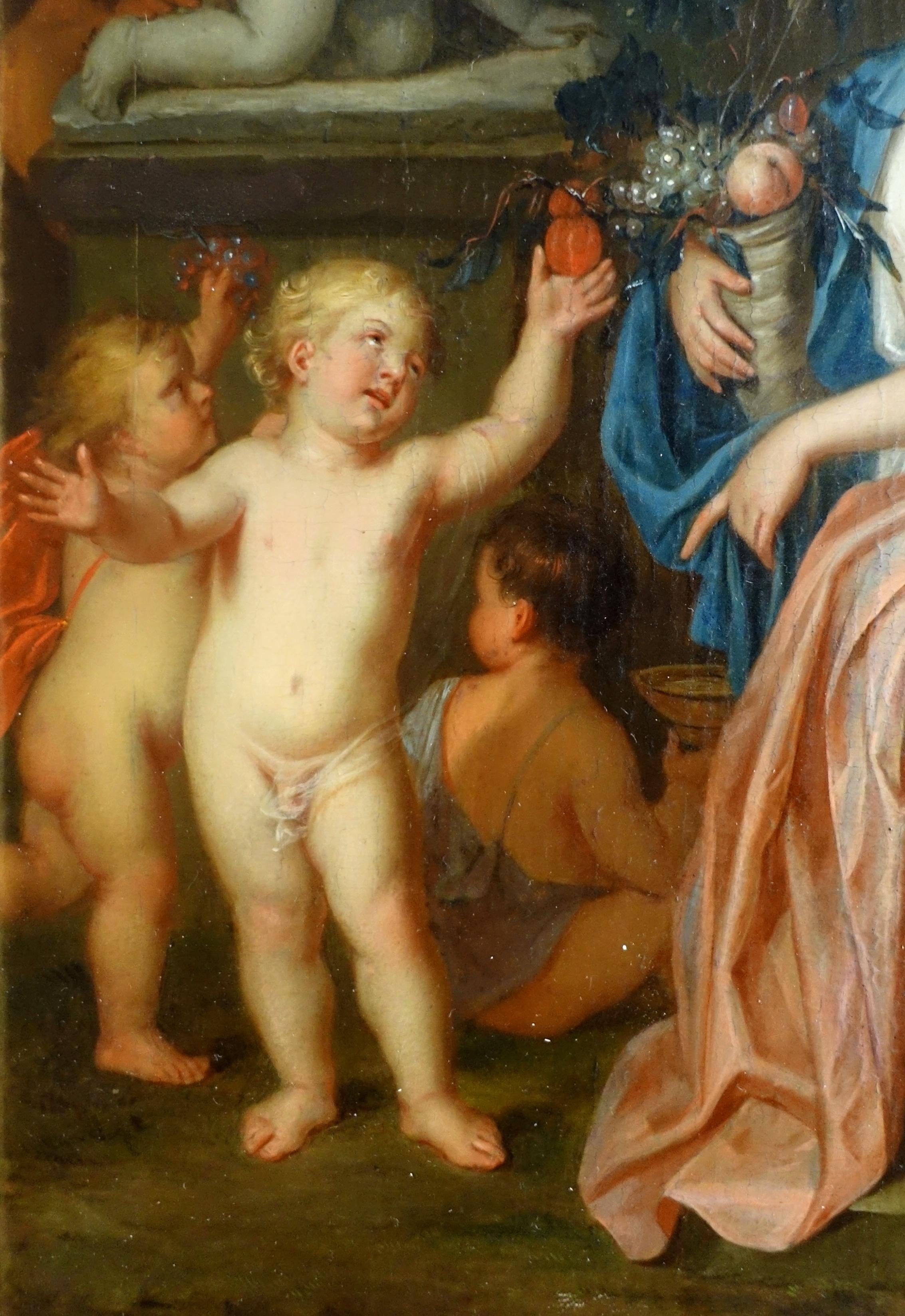 18th century Dutch school attributed to Mattheus Terwesten : allegory of wealth For Sale 5