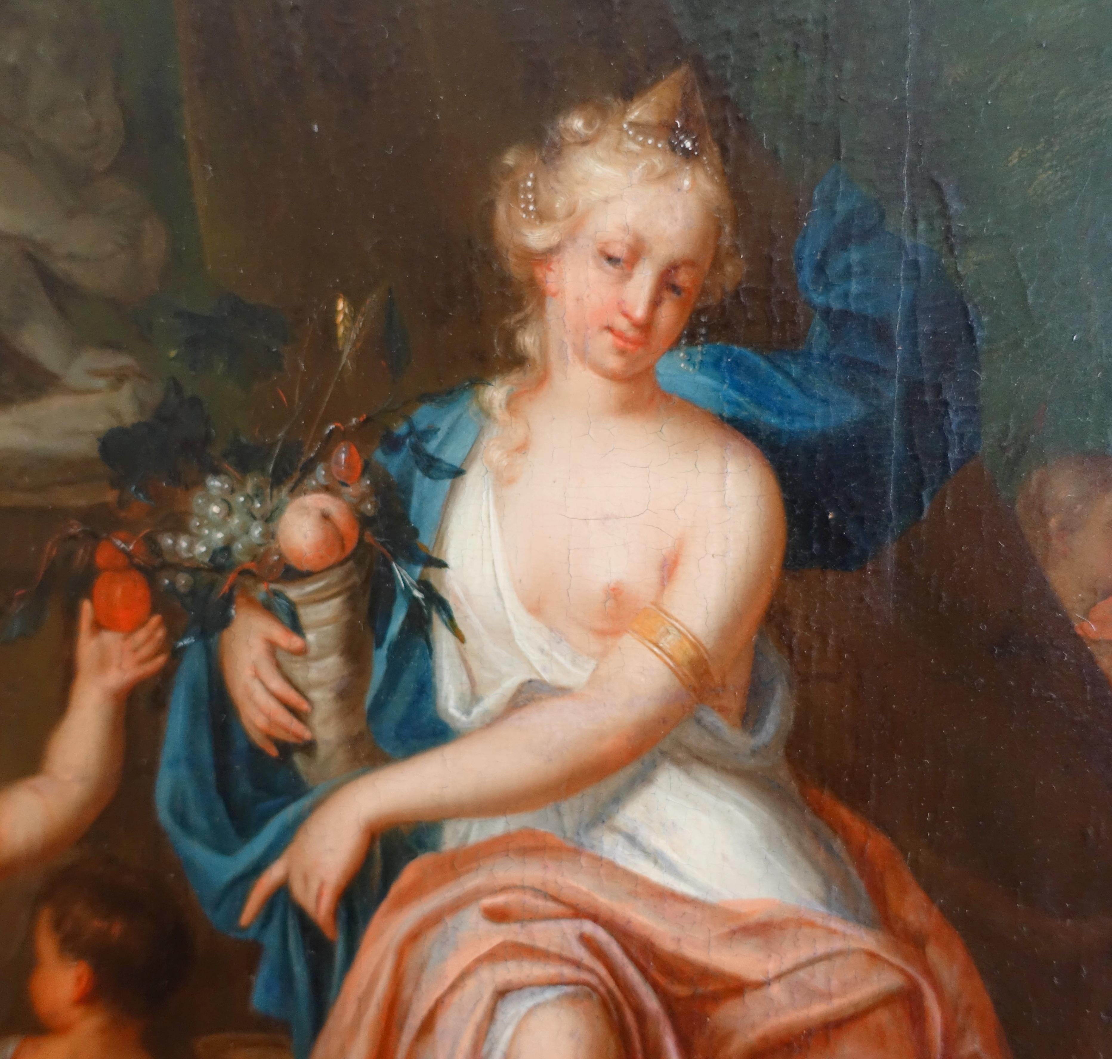 18th century Dutch school attributed to Mattheus Terwesten : allegory of wealth For Sale 2