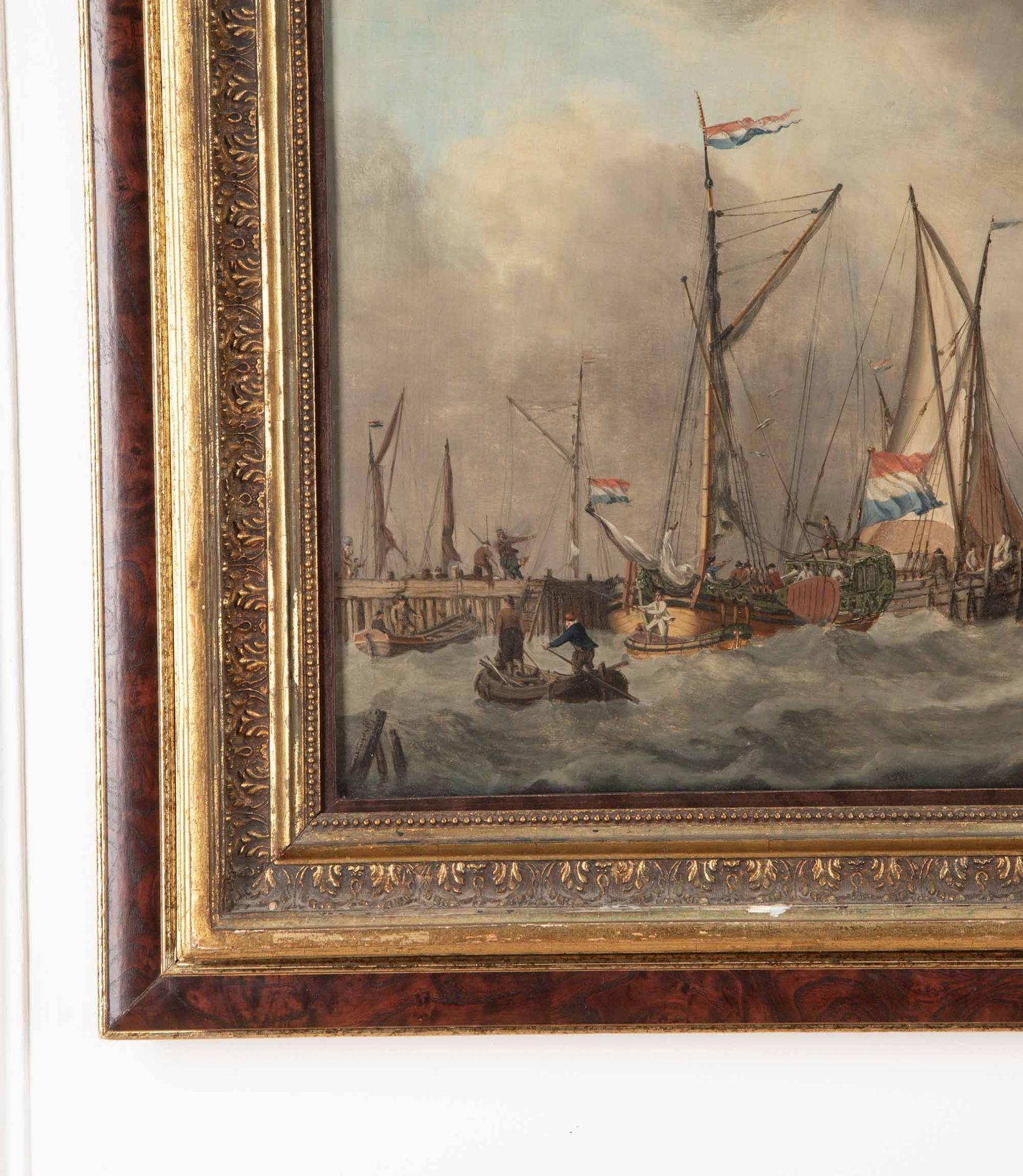 Baroque 18th Century Dutch Seascape Painting by Jan Verbuggen For Sale