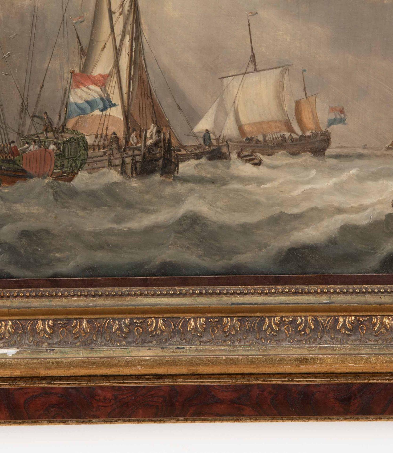 18th Century Dutch Seascape Painting by Jan Verbuggen In Good Condition For Sale In Gloucestershire, GB